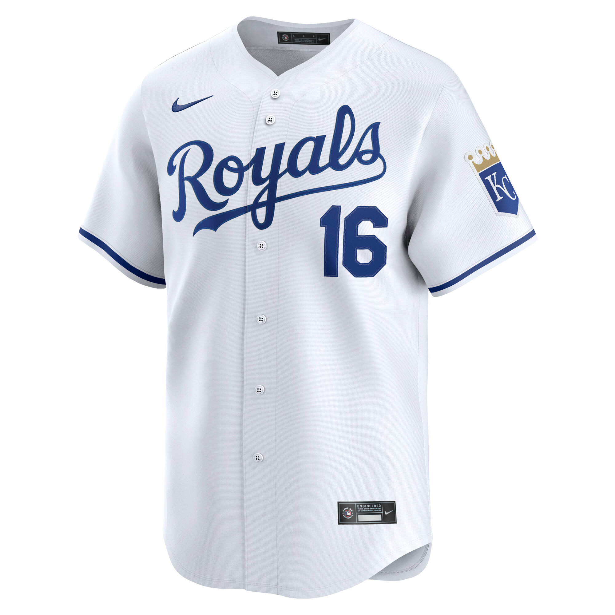 Alternative view of Men's Kansas City Royals Bo Jackson White Home Limited Player Baseball Jersey 