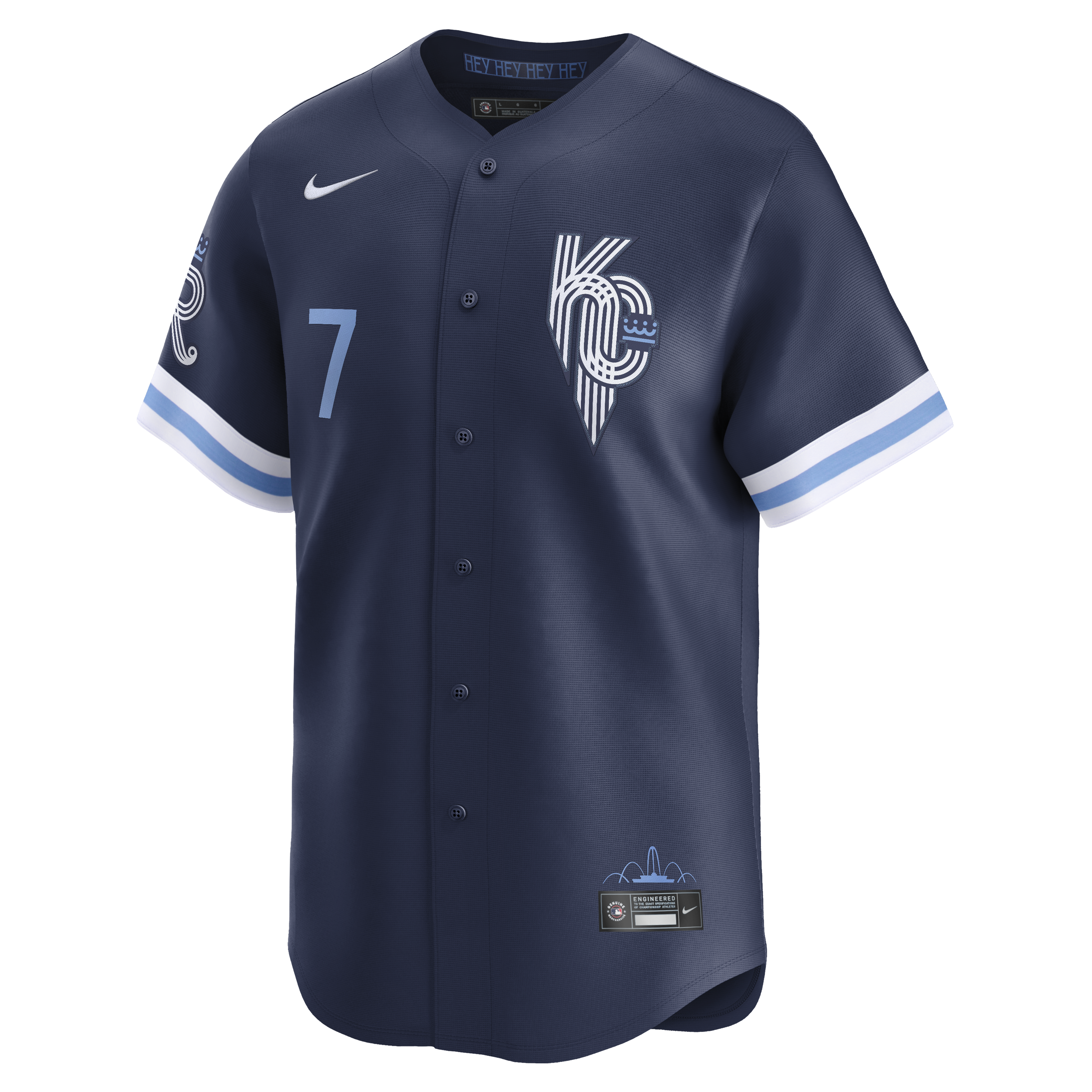 Alternative view of Men's Kansas City Royals Bobby Witt Jr. Navy City Connect Limited Baseball Jersey 
