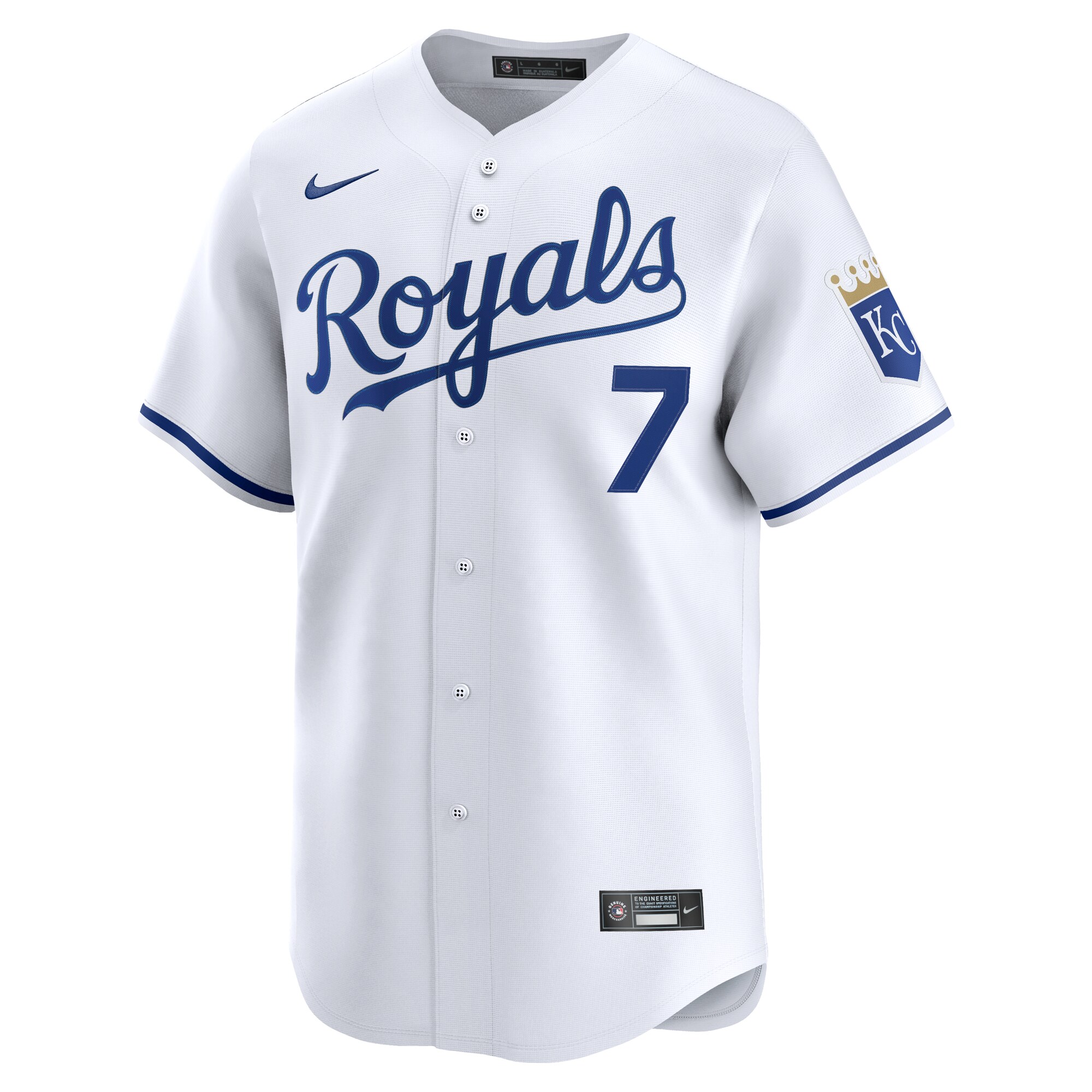 Alternative view of Men's Kansas City Royals Bobby Witt Jr. White Alternate Limited Player Baseball Jersey 