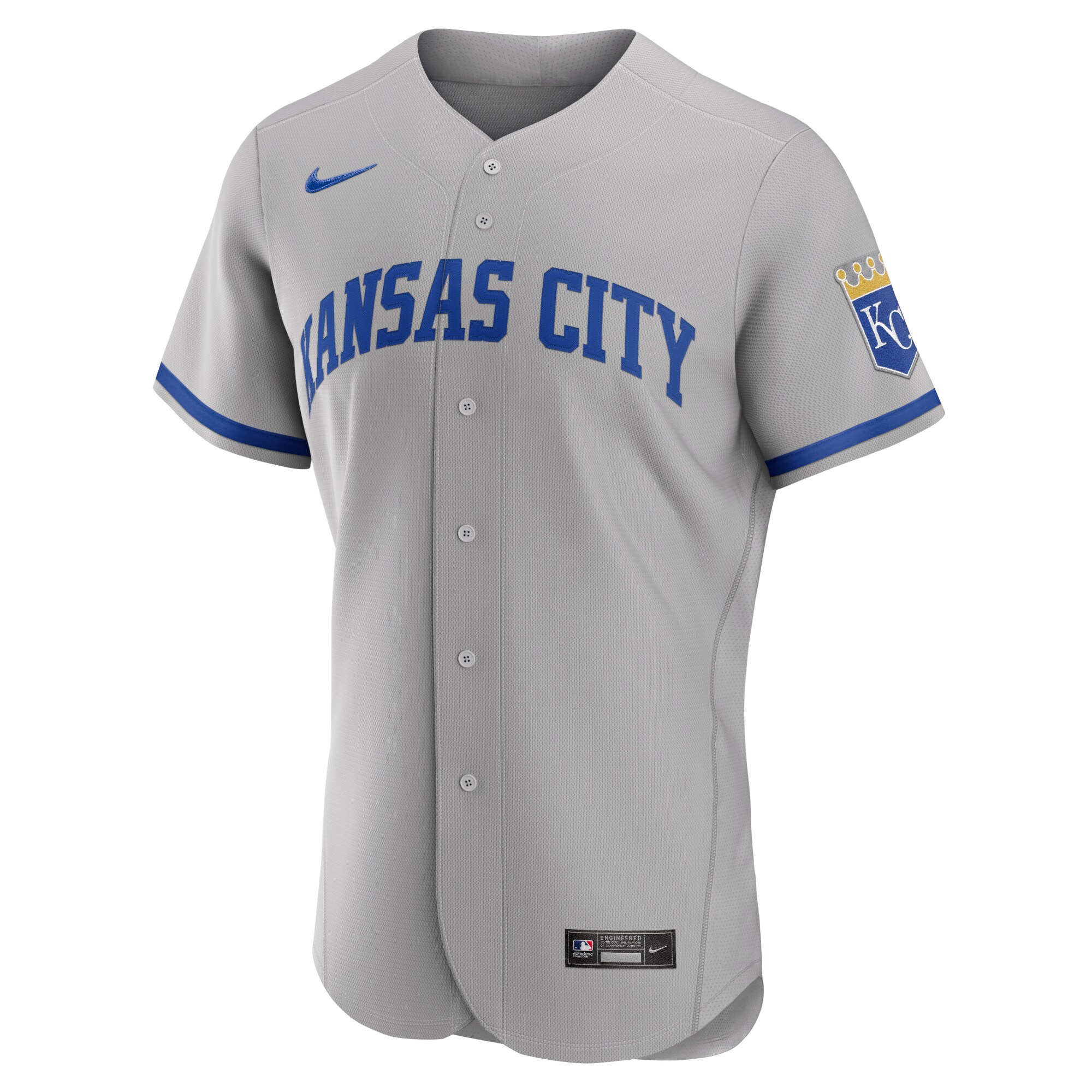 Alternative view of Men's Kansas City Royals Gray 2022 Road Baseball Jersey 