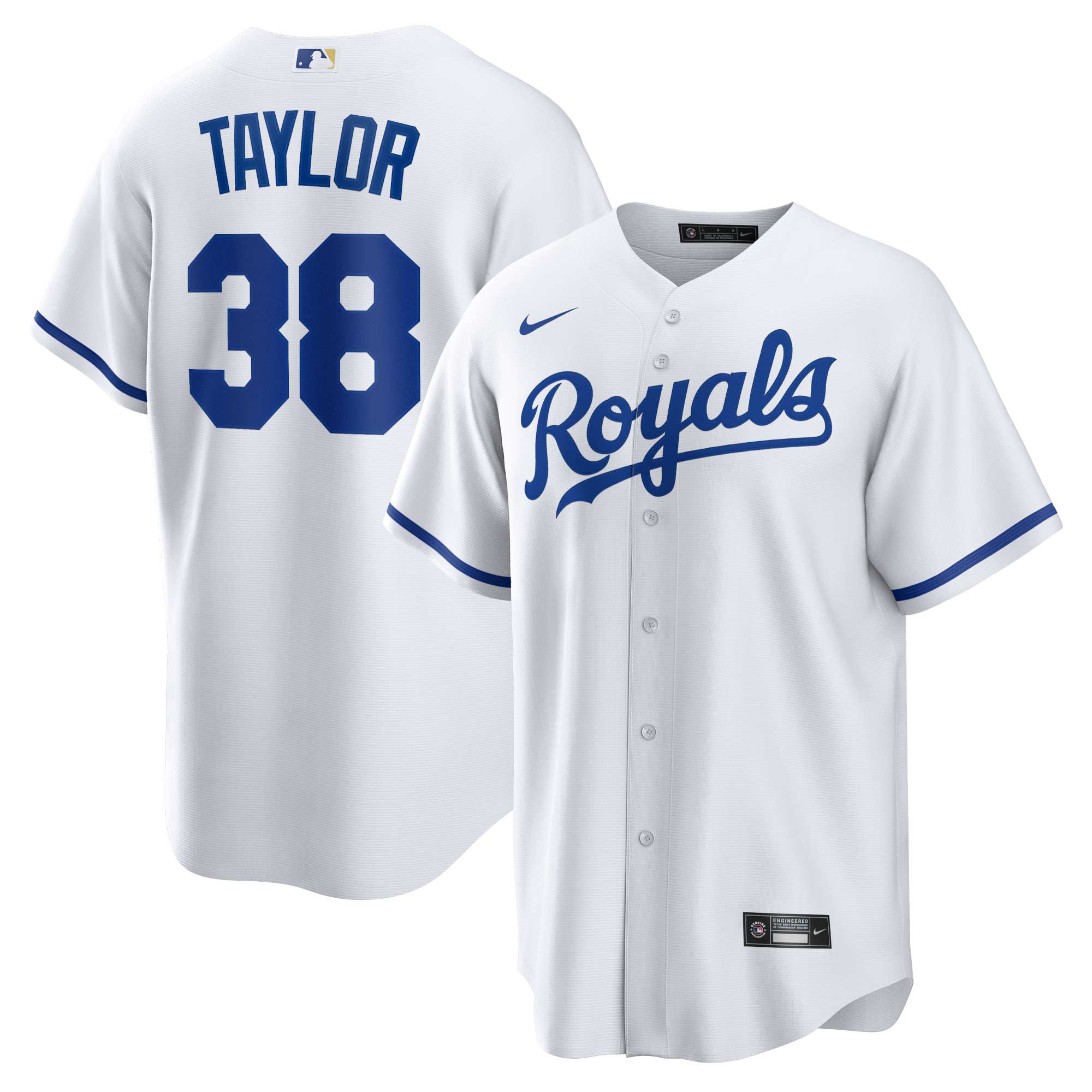 Men's Kansas City Royals Josh Taylor White Home Player Baseball Jersey 