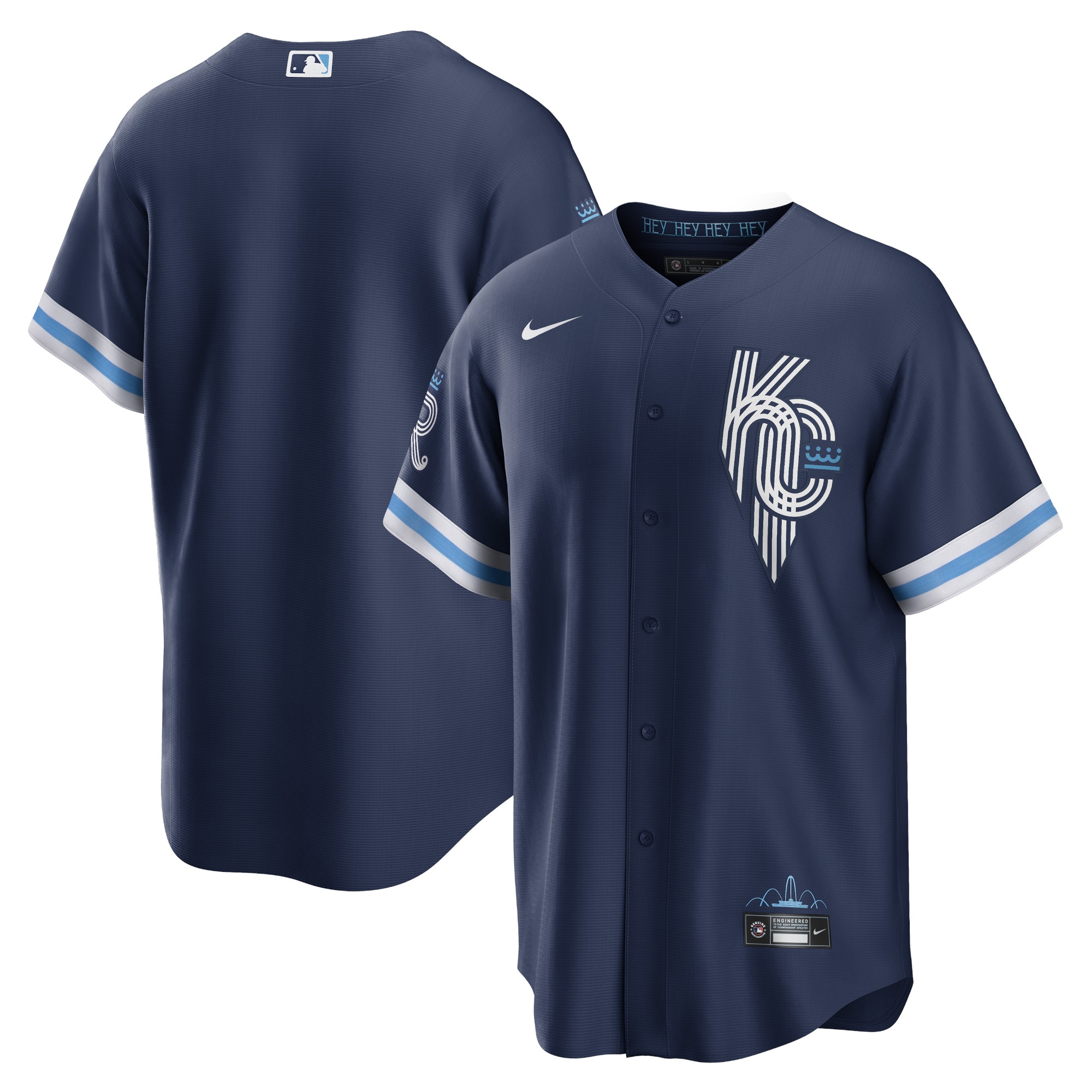 Men's Kansas City Royals Navy City Connect Baseball Jersey 