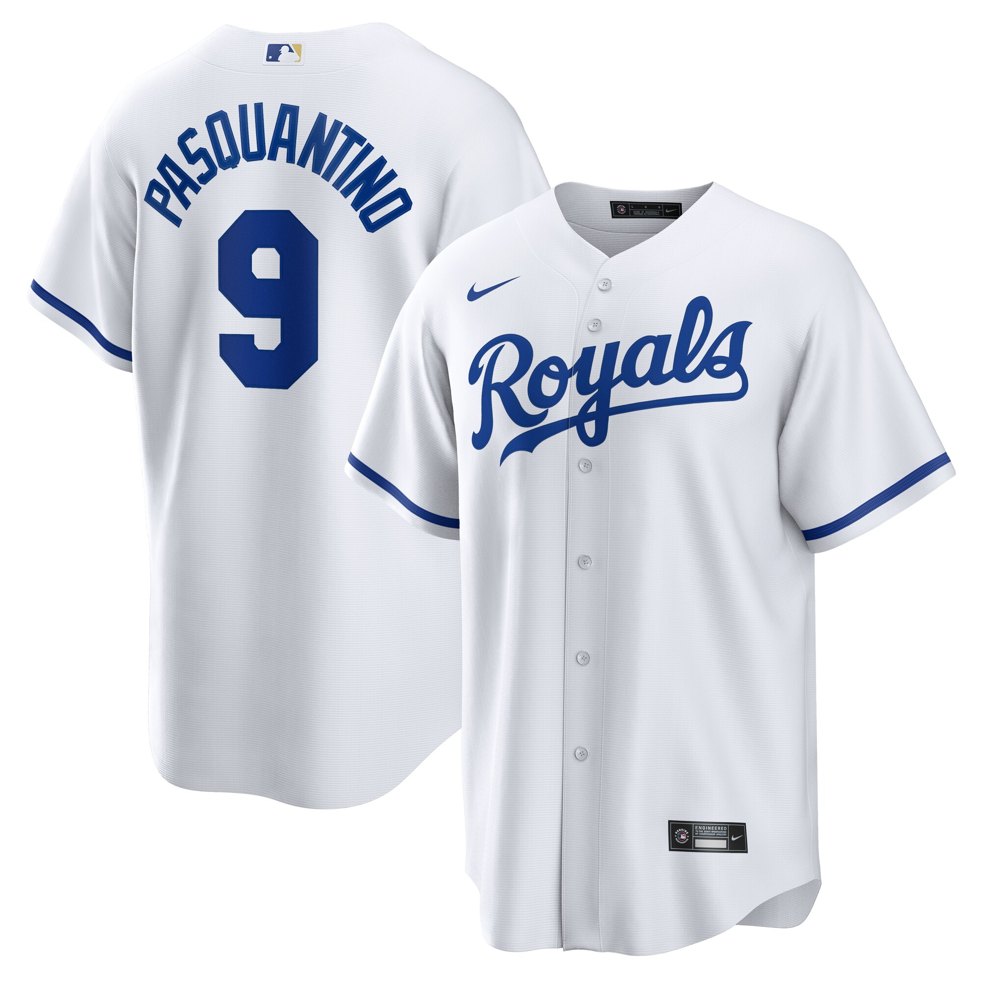 Men's Kansas City Royals Vinnie Pasquantino White Home Baseball Jersey 