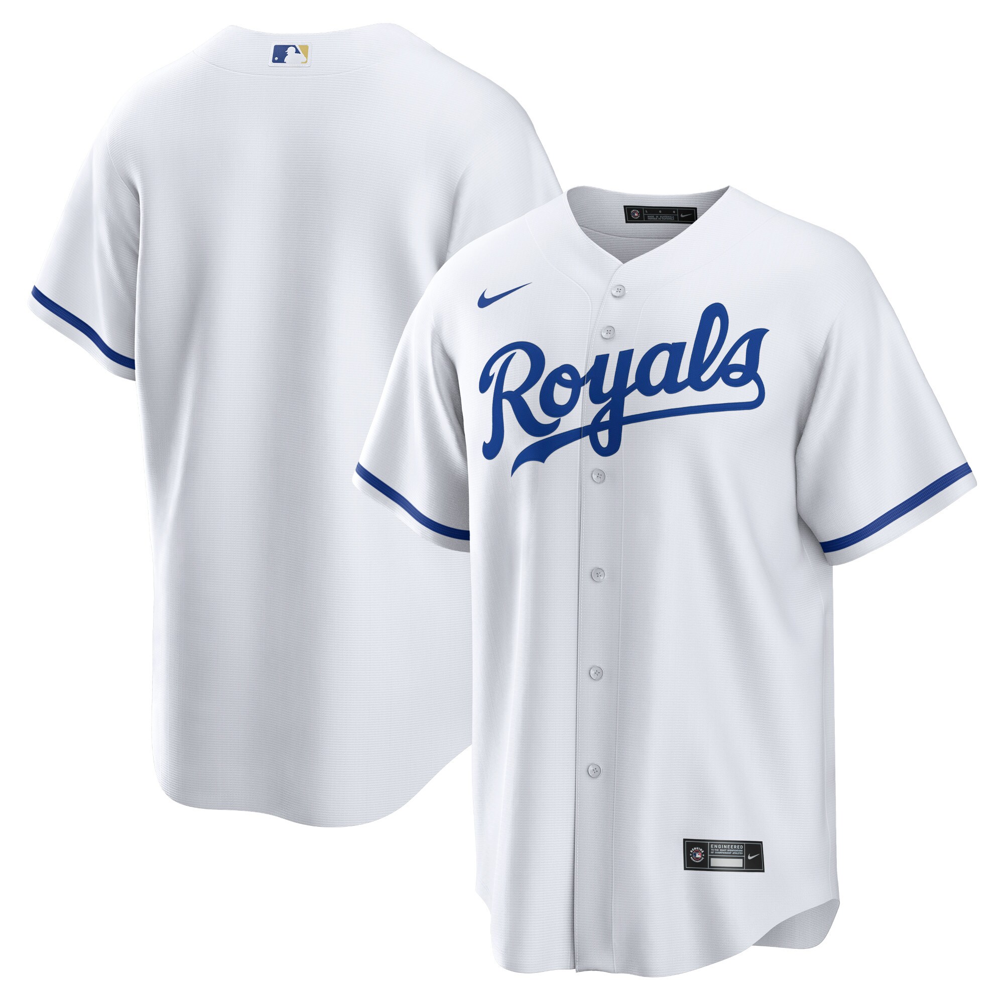 Men's Kansas City Royals White Home Blank Baseball Jersey 