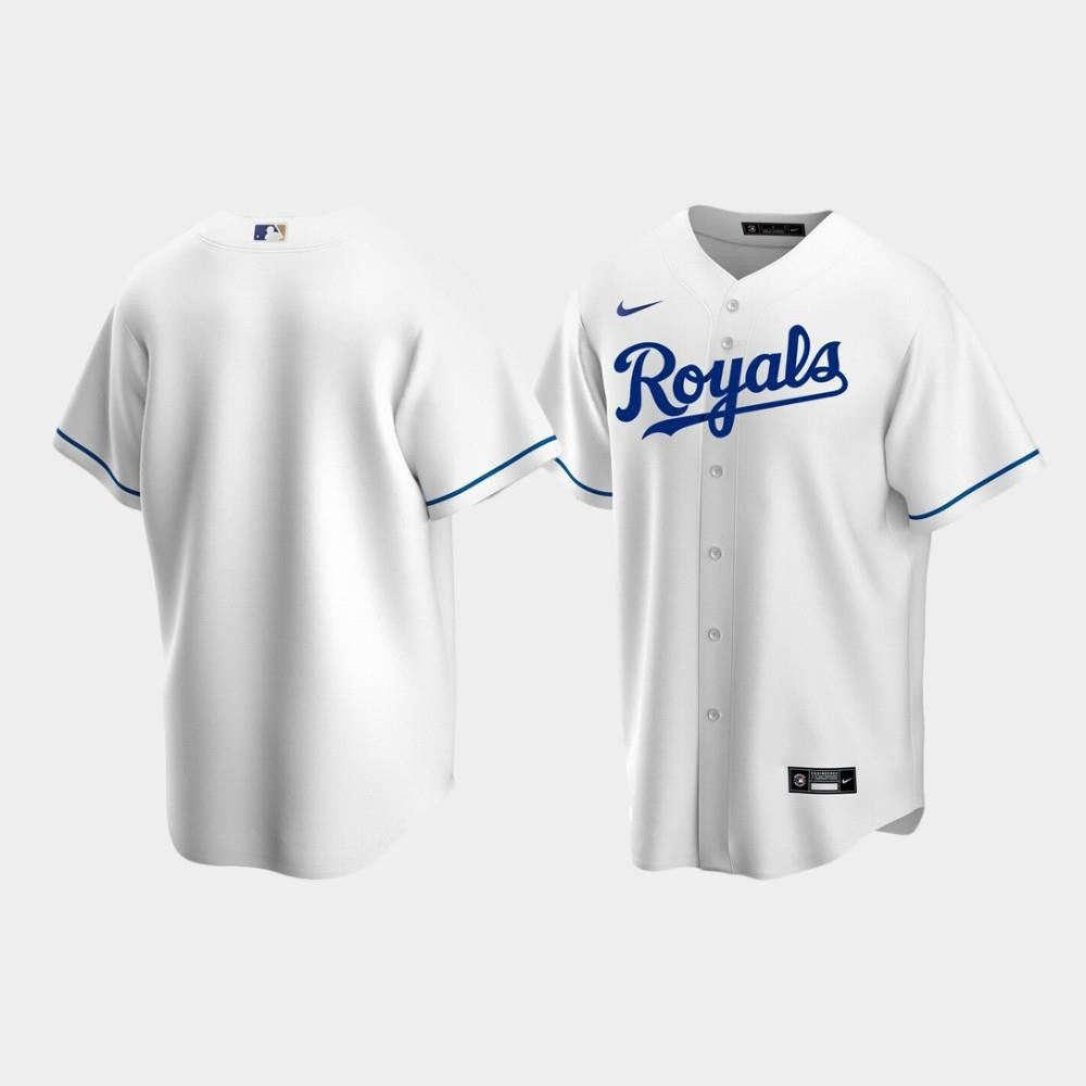 Men's Kansas City Royals White Home Baseball Jersey Baseball Jersey 