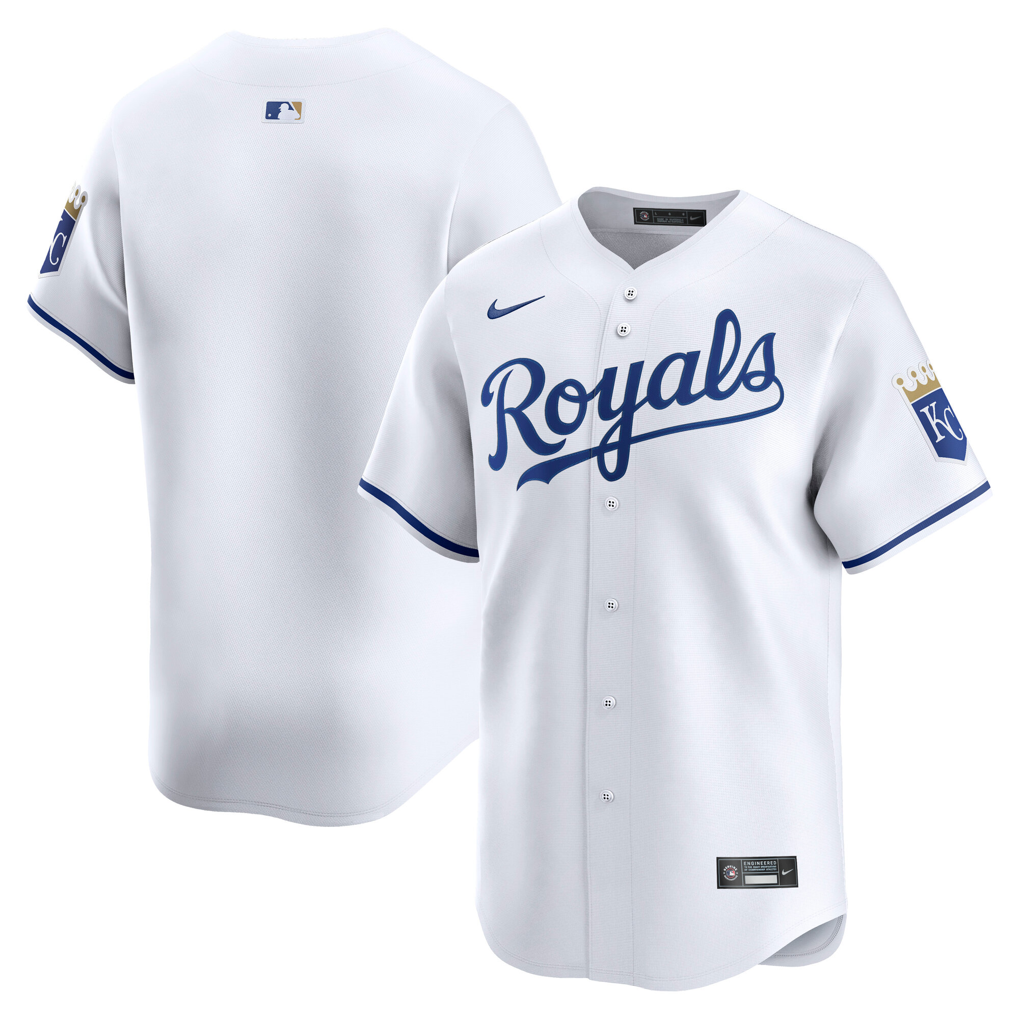 Men's Kansas City Royals White Home Limited Baseball Jersey 