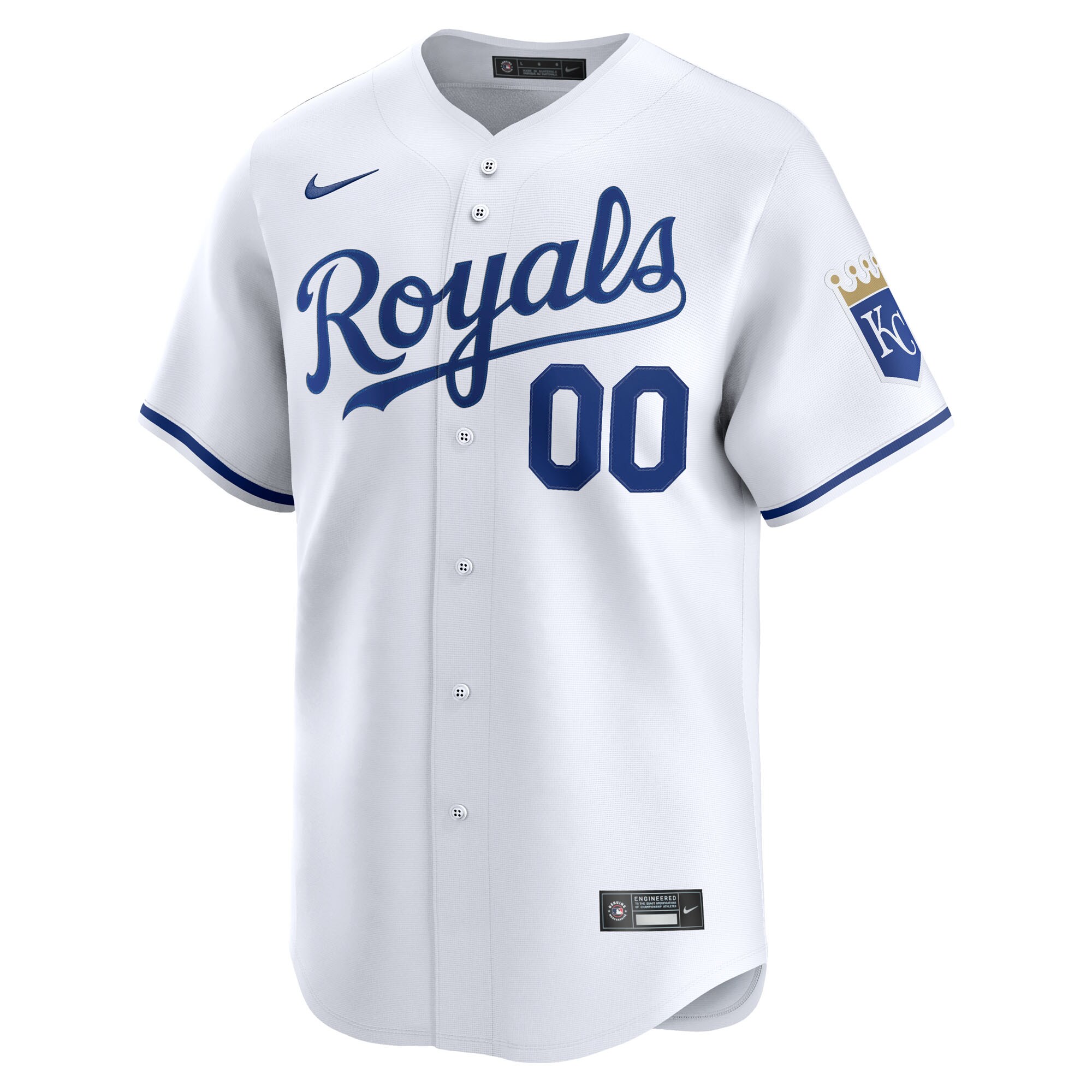 Alternative view of Men's Kansas City Royals White Home Limited Pick-A-Player Retired Roster Baseball Jersey 