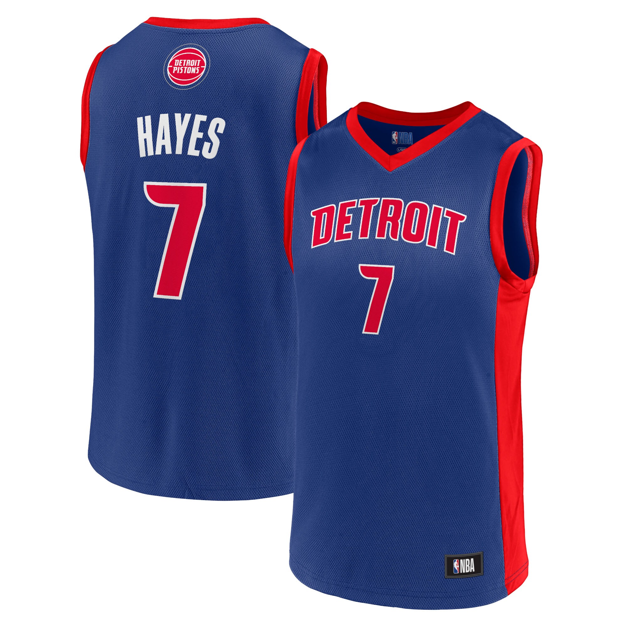 Men's Killian Hayes Blue Detroit Pistons Team Player Basketball Jersey