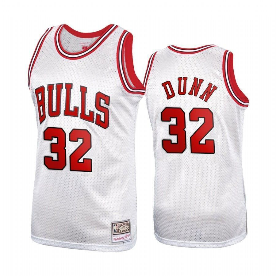 Men's Kris Dunn 32 Chicago Bulls Platinum Hardwood Classics Basketball Jersey - JS586 