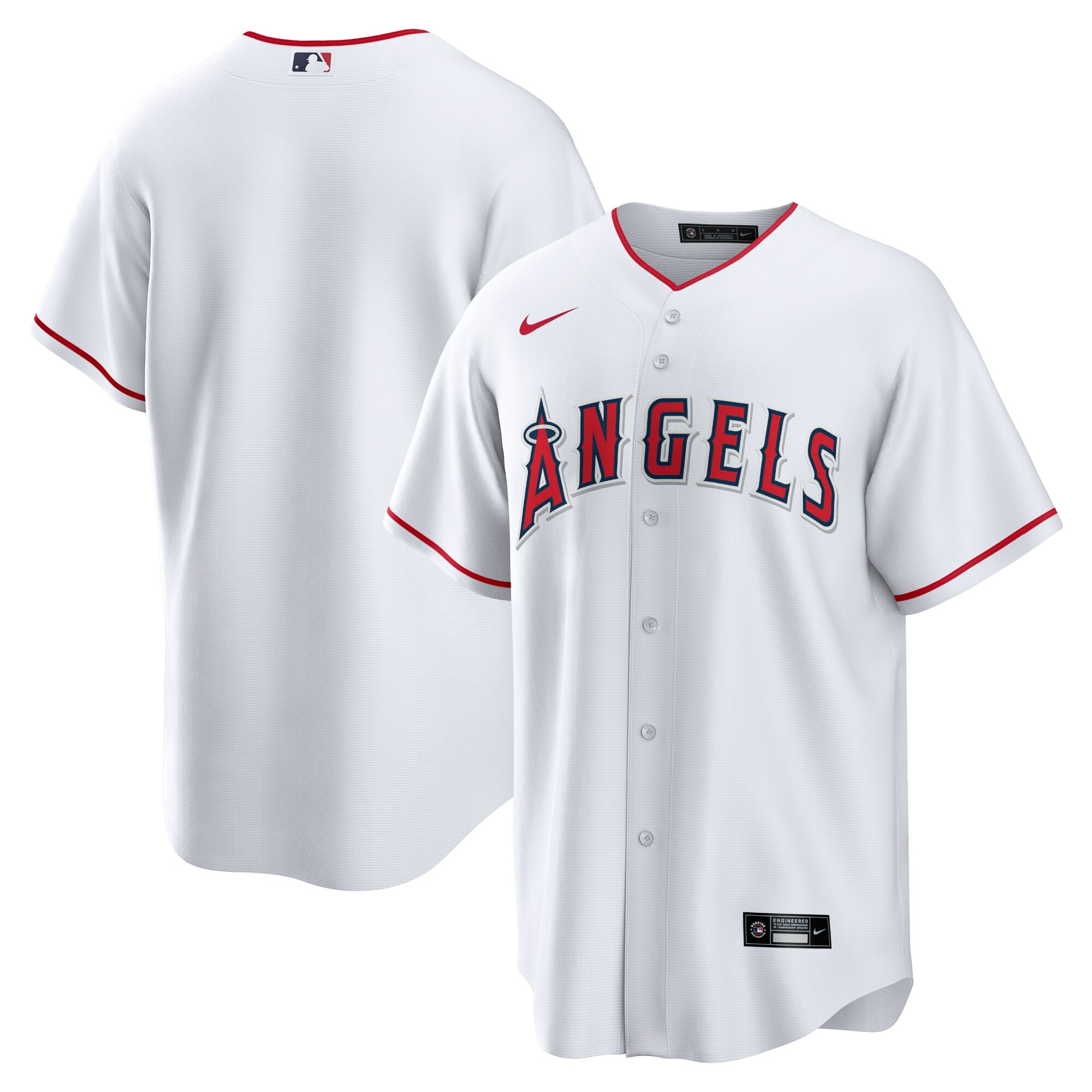 Men's Los Angeles Angels White Home Team Baseball Jersey 