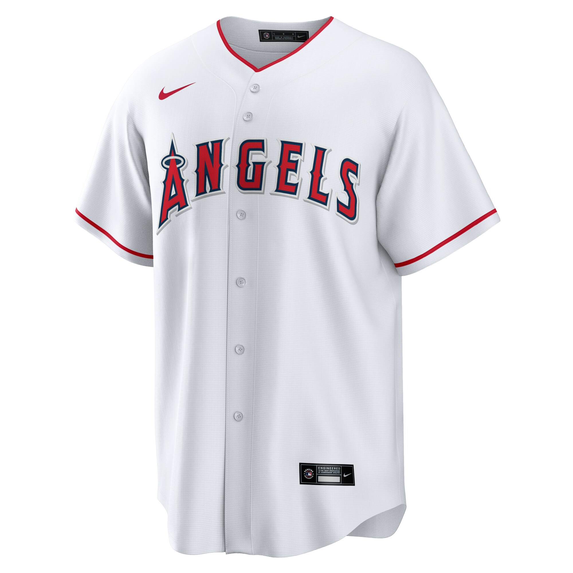 Alternative view of Men's Los Angeles Angels Yusei Kikuchi White Home Baseball Jersey 