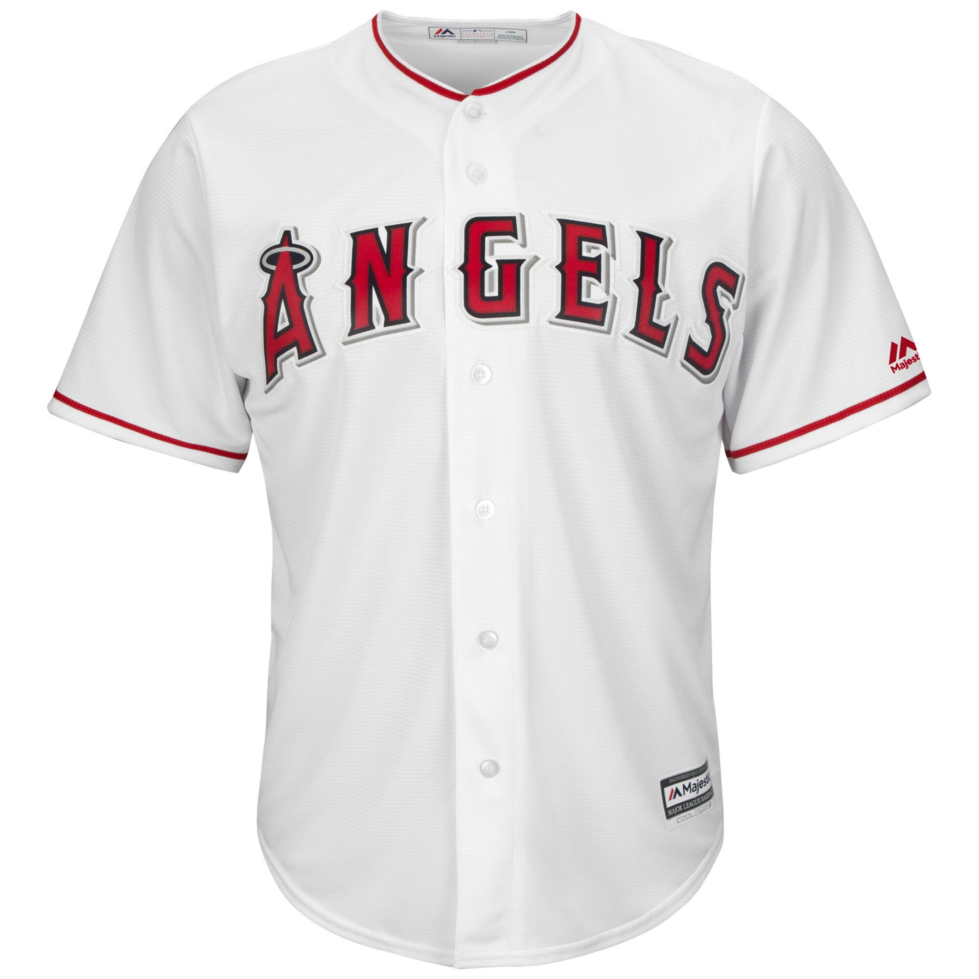 Alternative view of Men's Los Angeles Angels Zack Cozart Majestic White Home Cool Base Player Baseball Jersey 