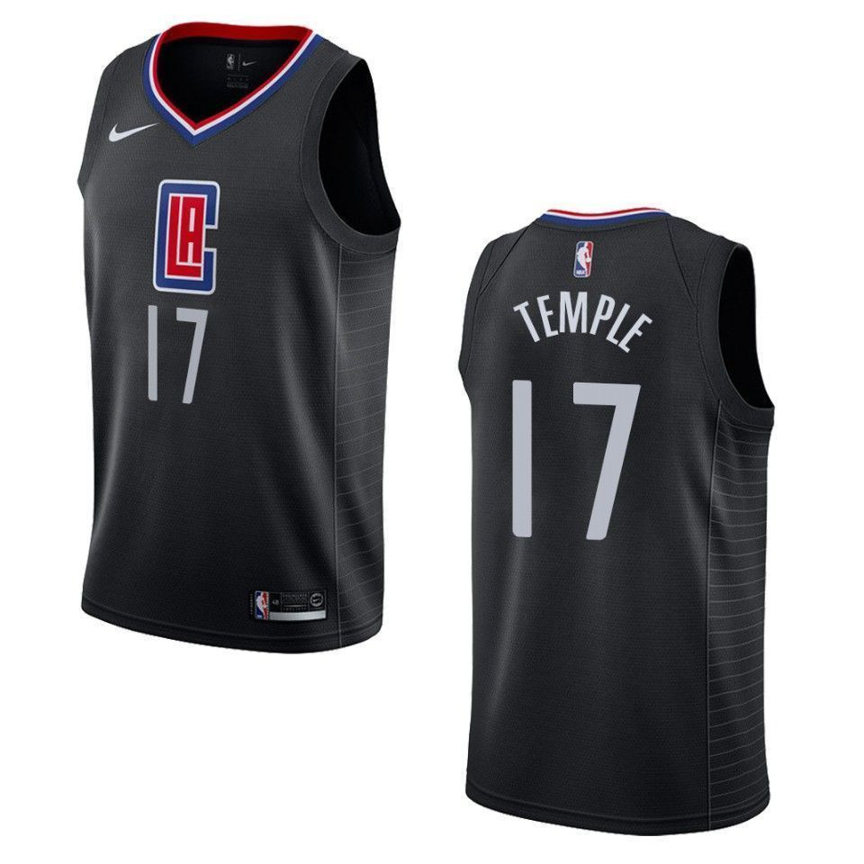 Men's Los Angeles Clippers 17 Garrett Temple Statement Swingman Basketball Jersey - Black - JS166 