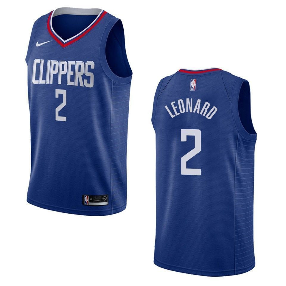 Men's Los Angeles Clippers 2 Kawhi Leonard Icon Swingman Basketball Jersey - Blue - JS983 