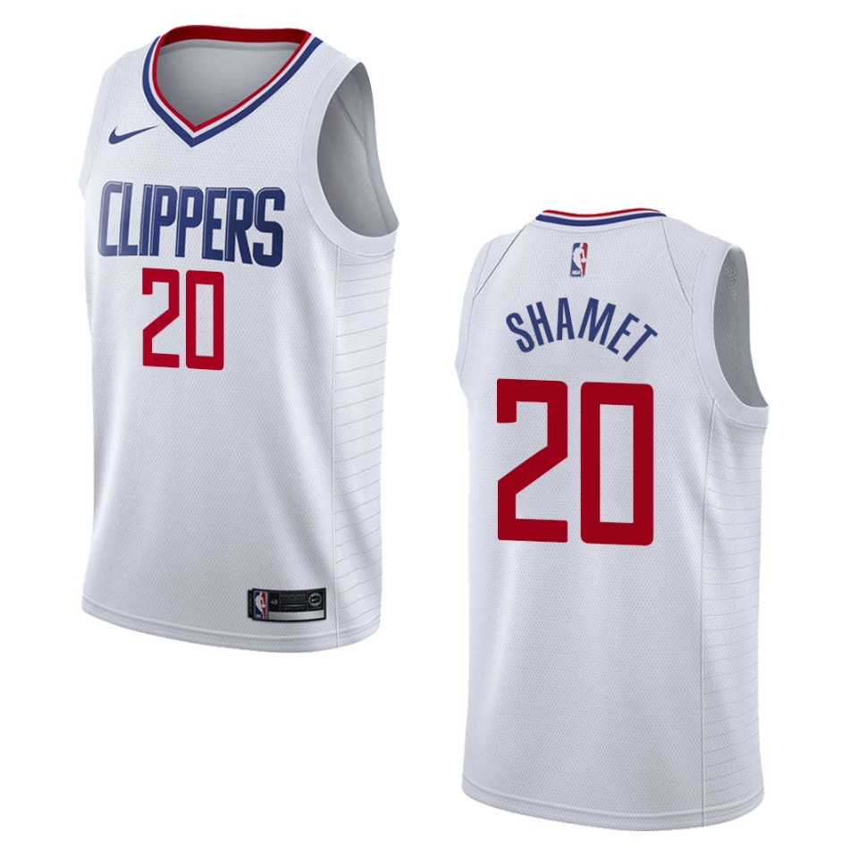 Men's Los Angeles Clippers #20 Landry Shamet Association Swingman Basketball Jersey - White