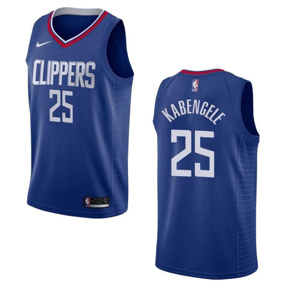 Men's Los Angeles Clippers 25 Mfiondu Kabengele Icon Swingman Basketball Jersey - Blue - JS609 