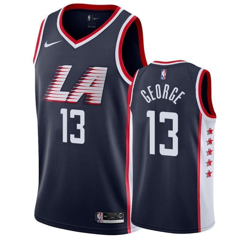 Men's Los Angeles Clippers Paul George 13 City Men's Basketball Jersey - JS721 