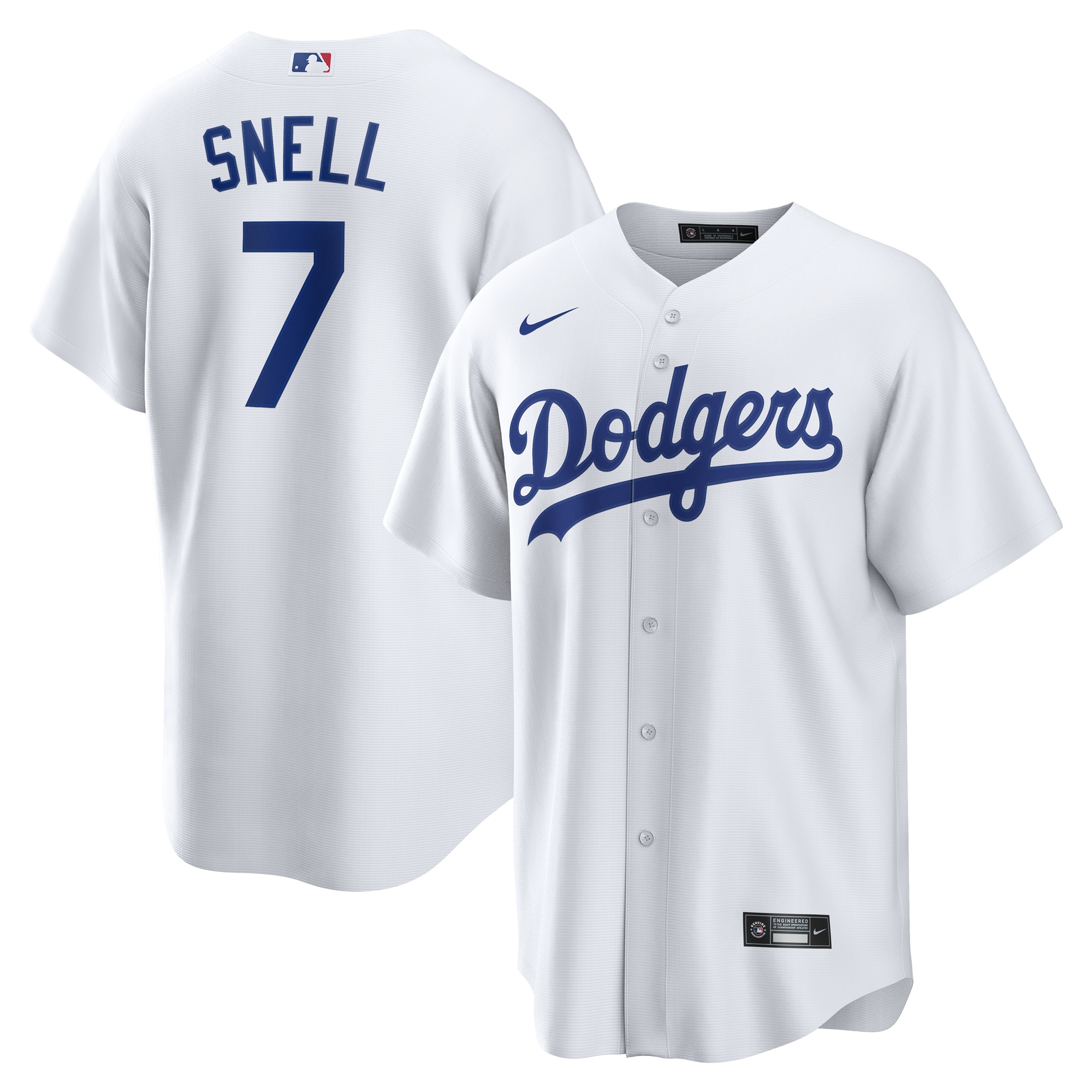 Men's Los Angeles Dodgers Blake Snell White Home Player Jersey 