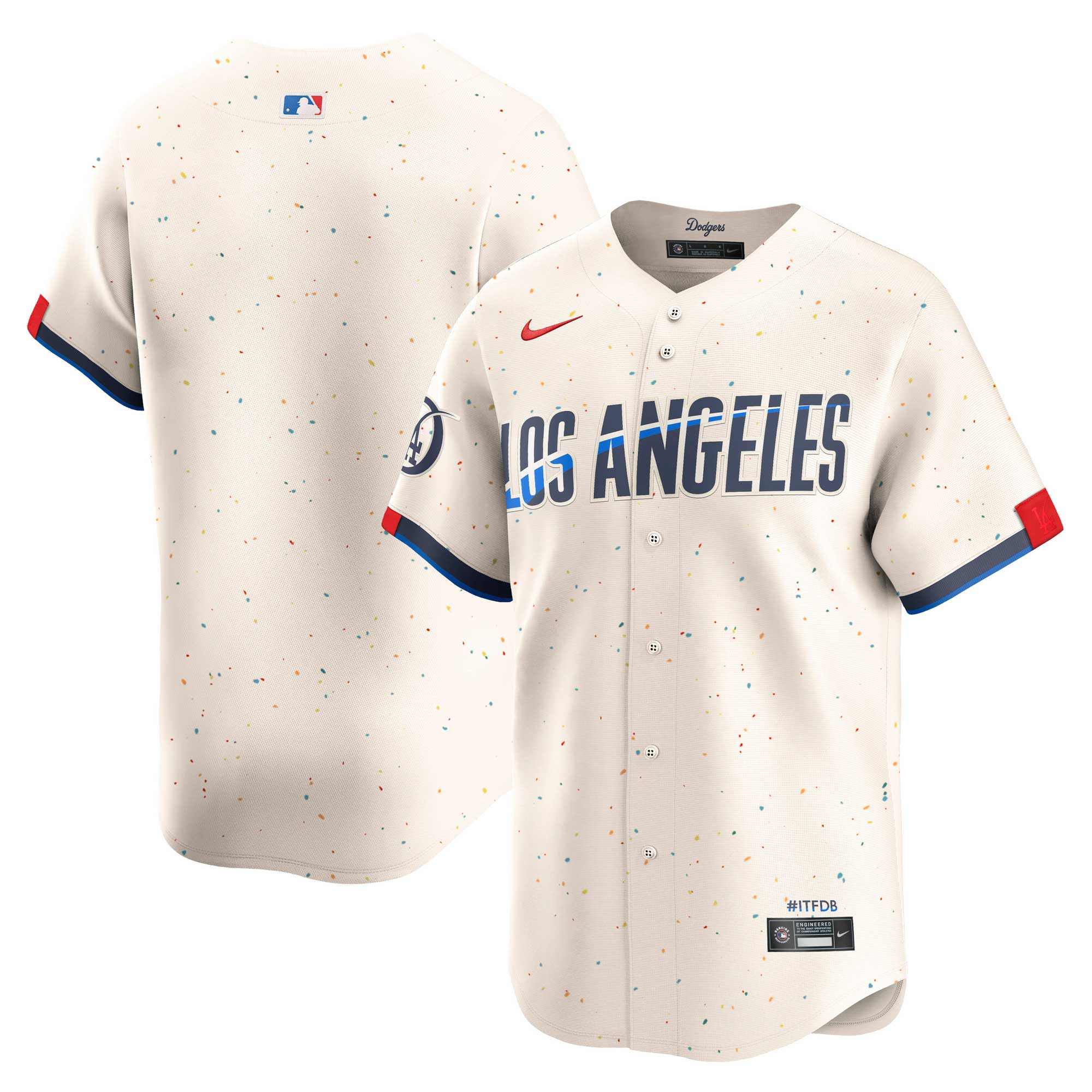 Men's Los Angeles Dodgers Cream 2024 City Connect Limited Baseball Jersey 
