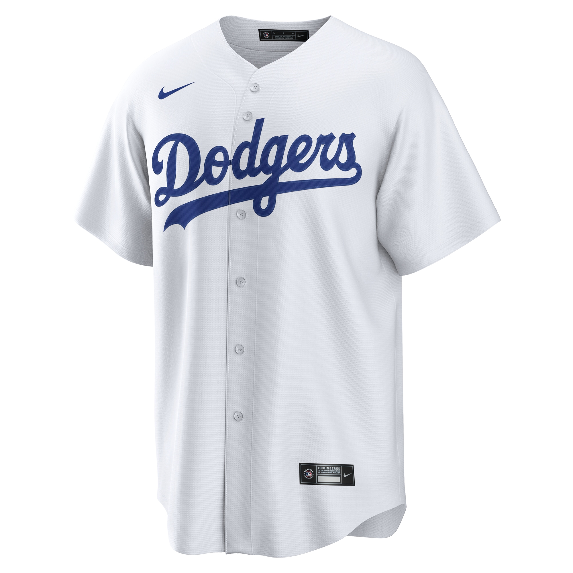 Alternative view of Men's Los Angeles Dodgers Enrique Hernandez White Home Baseball Jersey 