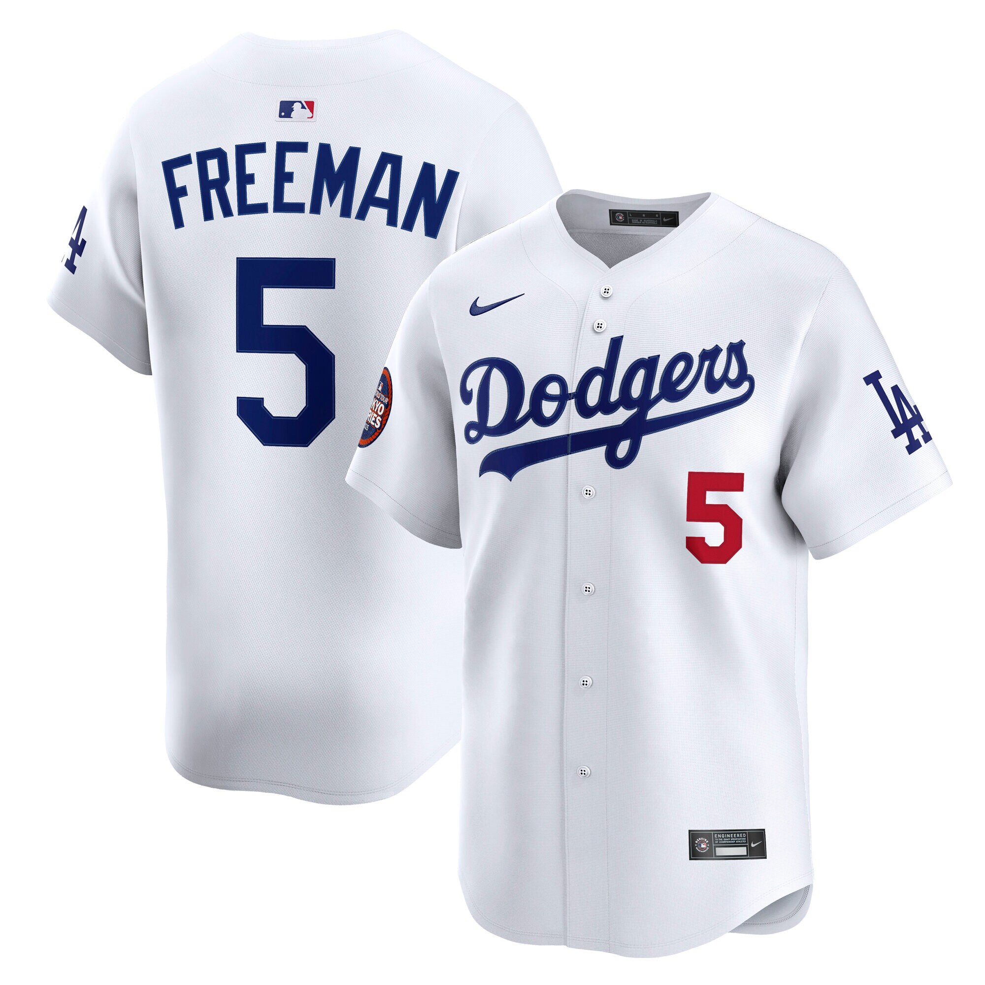Men's Los Angeles Dodgers Freddie Freeman White 2025 MLB World Tour: Tokyo Series Home Limited Player Baseball Jersey 