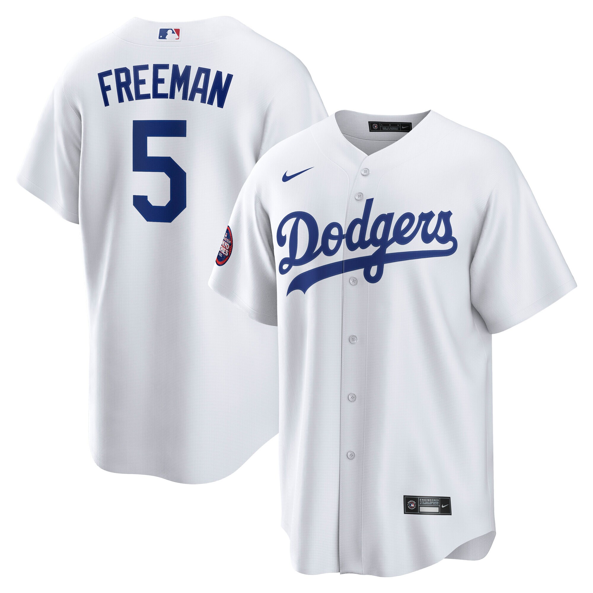 Men's Los Angeles Dodgers Freddie Freeman White 2025 MLB World Tour: Tokyo Series Home Player Baseball Jersey 