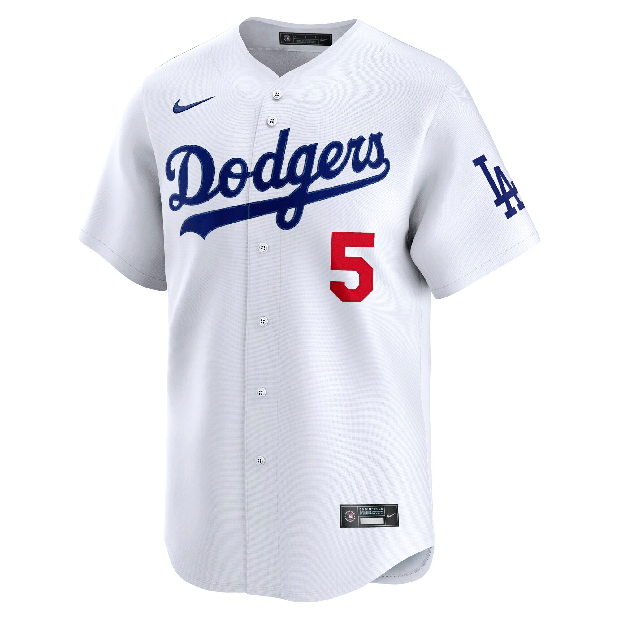 Alternative view of Men's Los Angeles Dodgers Freddie Freeman White Alternate Limited Player Baseball Jersey 