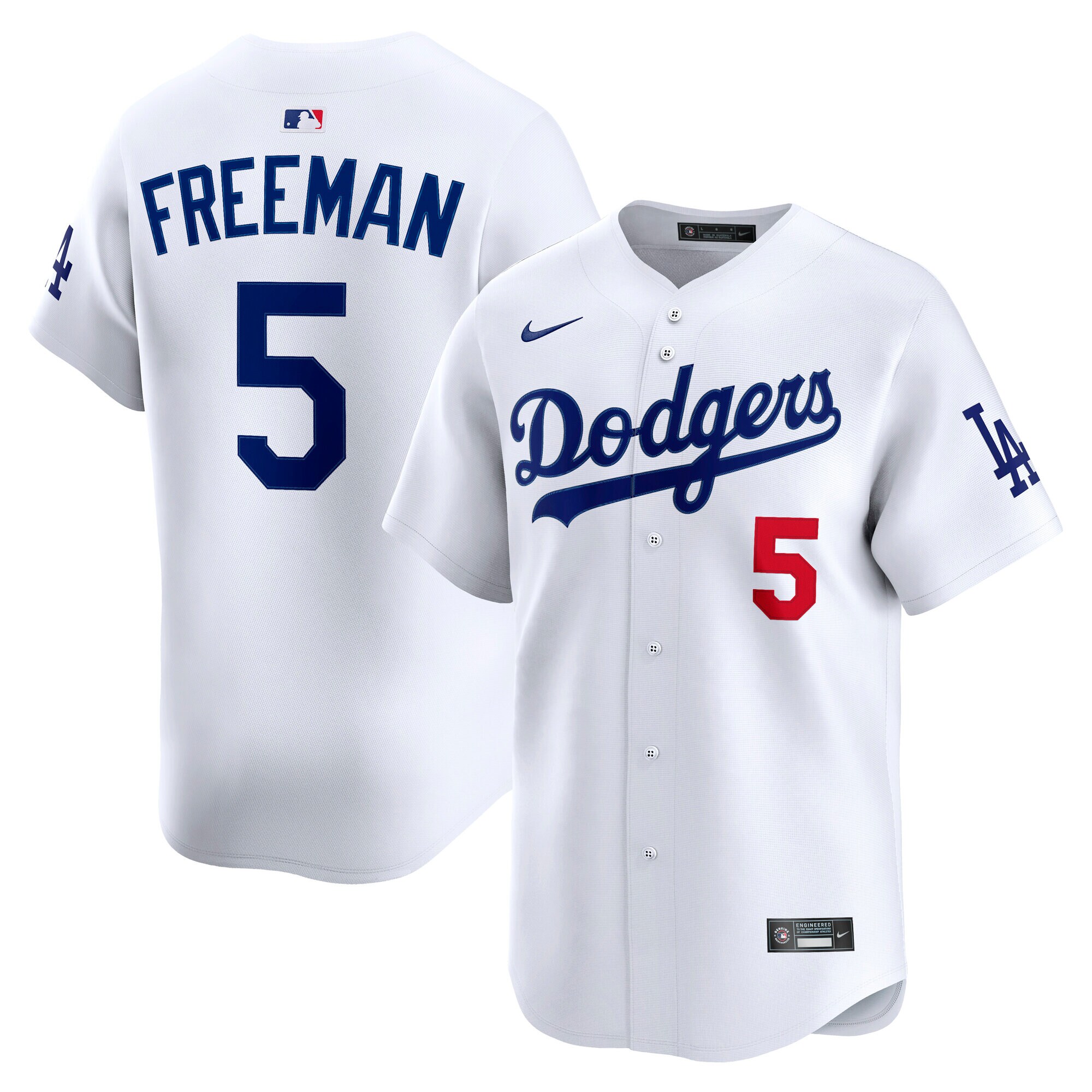 Men's Los Angeles Dodgers Freddie Freeman White Alternate Limited Player Baseball Jersey 