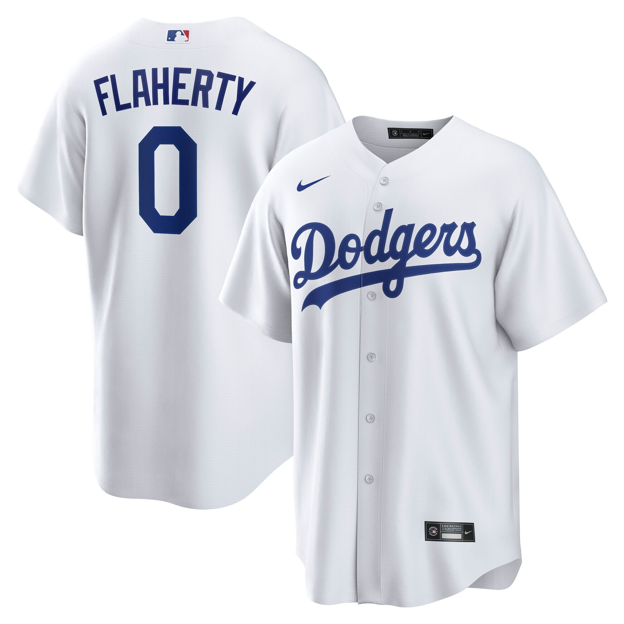 Men's Los Angeles Dodgers Jack Flaherty White Home Player Baseball Jersey 