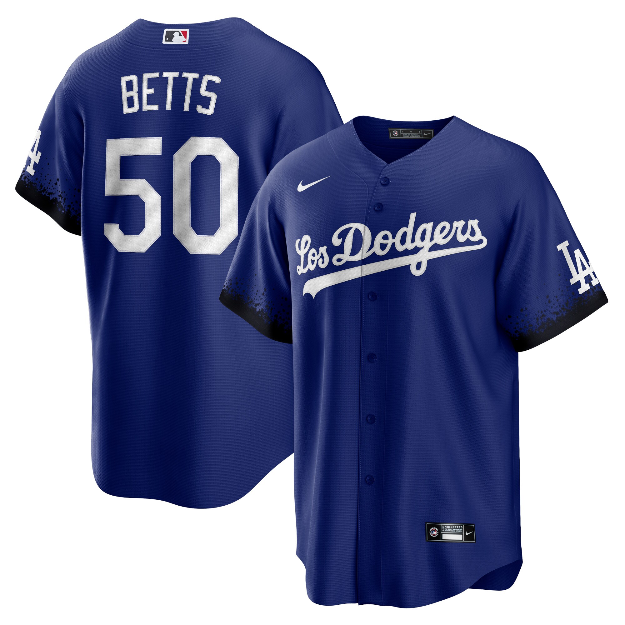 Men's Los Angeles Dodgers Mookie Betts Royal City Connect Player Baseball Jersey 