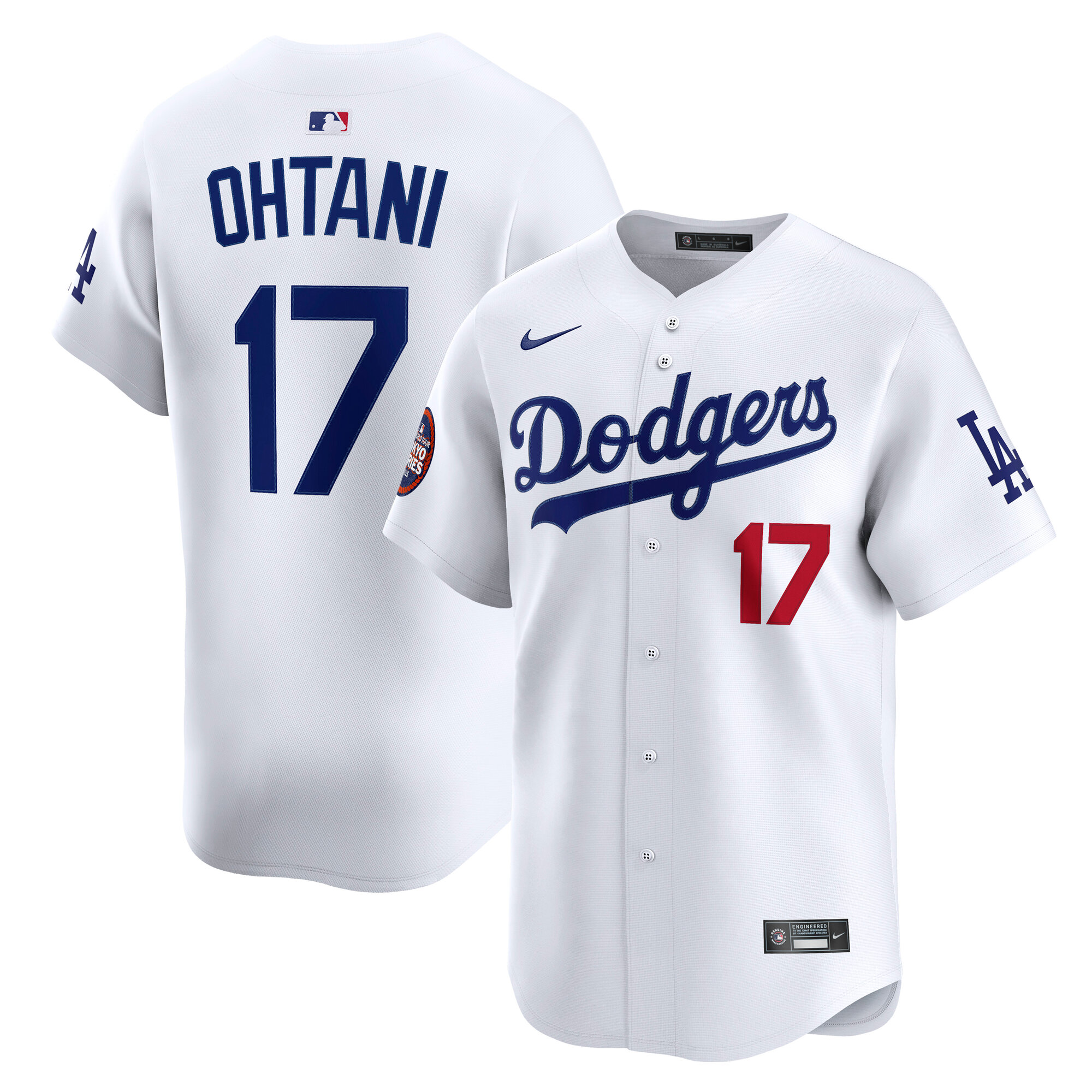 Men's Los Angeles Dodgers Shohei Ohtani White 2025 MLB World Tour: Tokyo Series Home Limited Player Baseball Jersey 