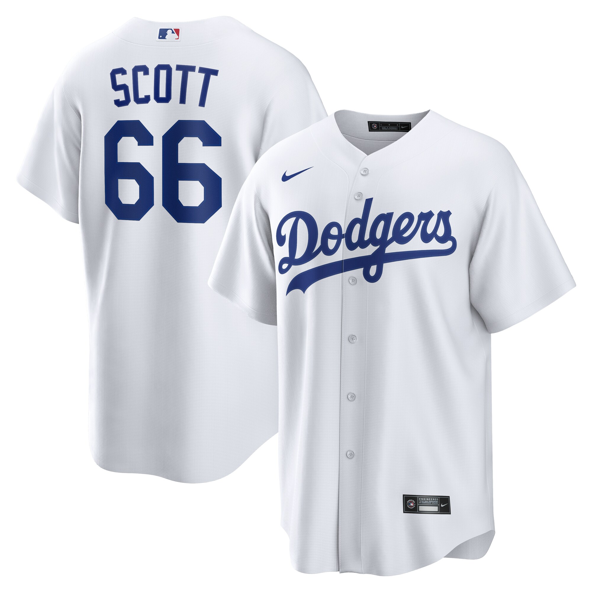 Men's Los Angeles Dodgers Tanner Scott White Home Baseball Jersey 