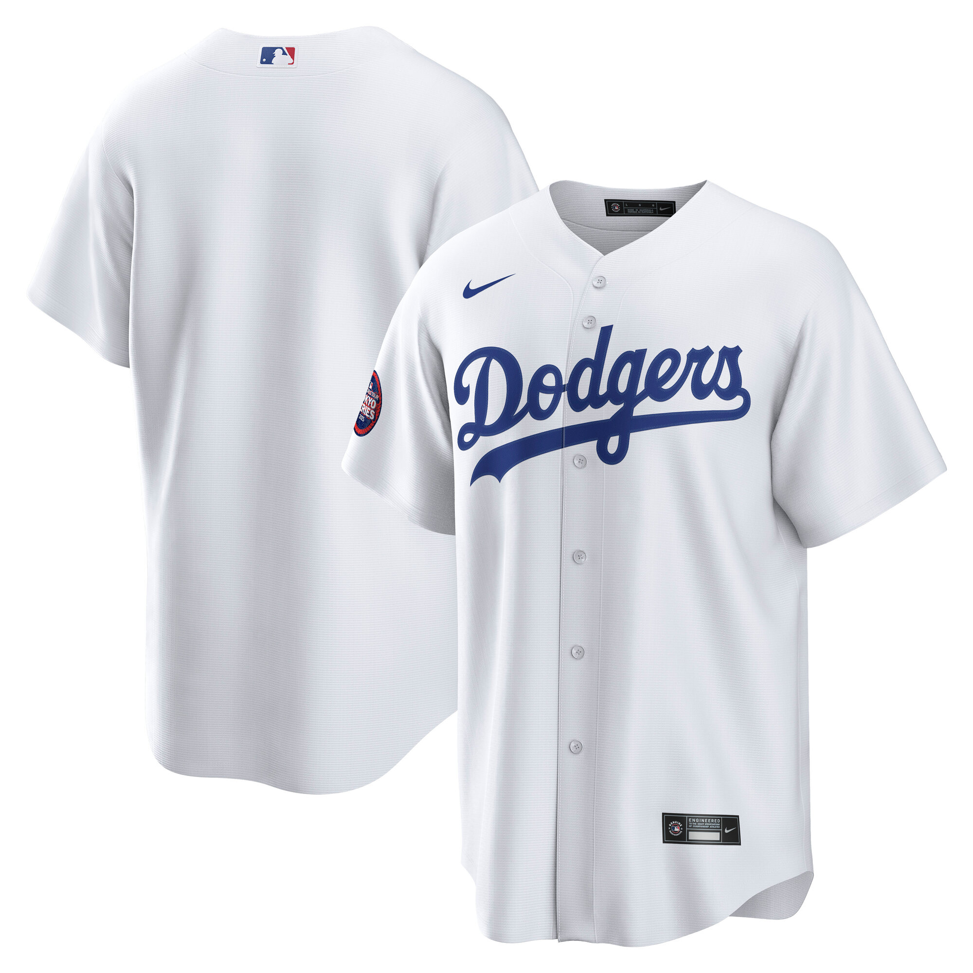 Men's Los Angeles Dodgers White 2025 MLB World Tour: Tokyo Series Home Baseball Jersey 