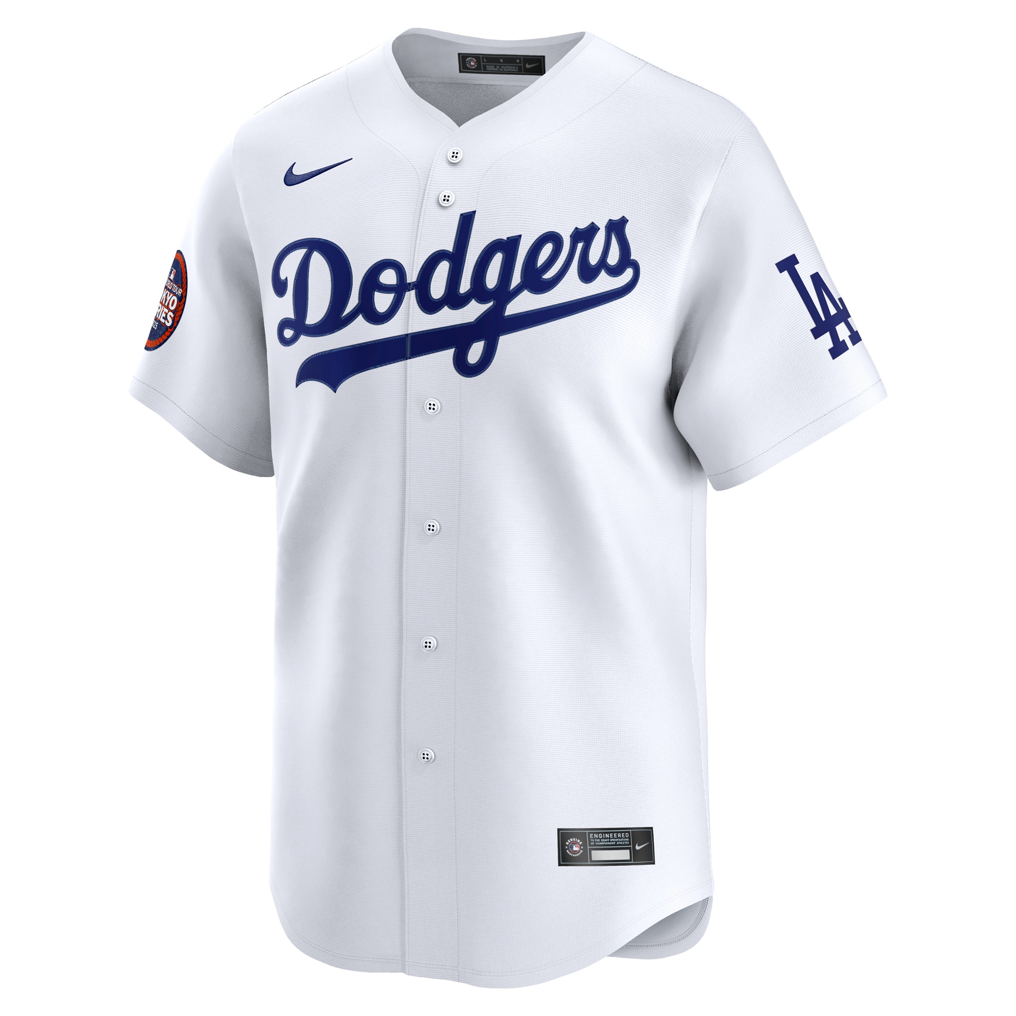 Alternative view of Men's Los Angeles Dodgers White 2025 MLB World Tour: Tokyo Series Home Limited Baseball Jersey 