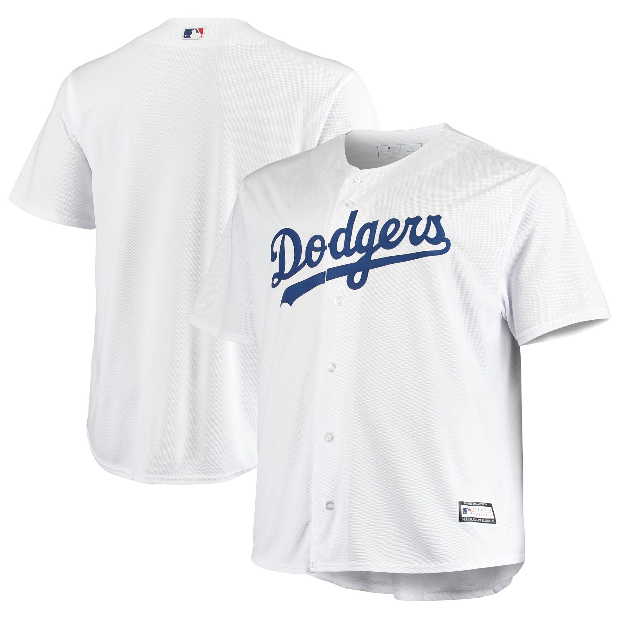 Men's Los Angeles Dodgers White Big & Tall Team Baseball Jersey 