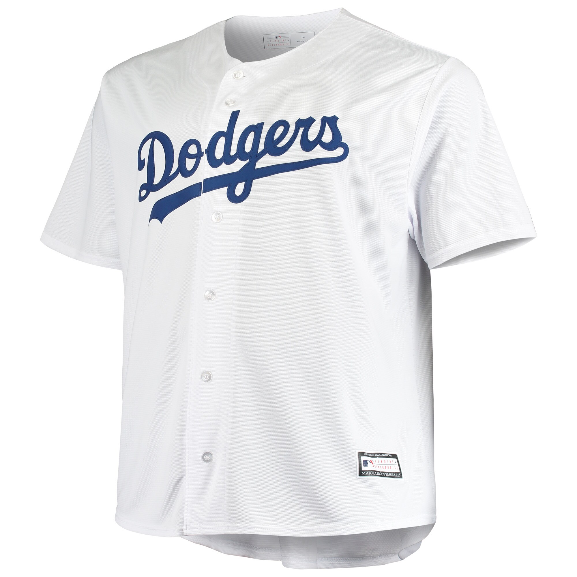 Alternative view of Men's Los Angeles Dodgers White Big & Tall Team Baseball Jersey 