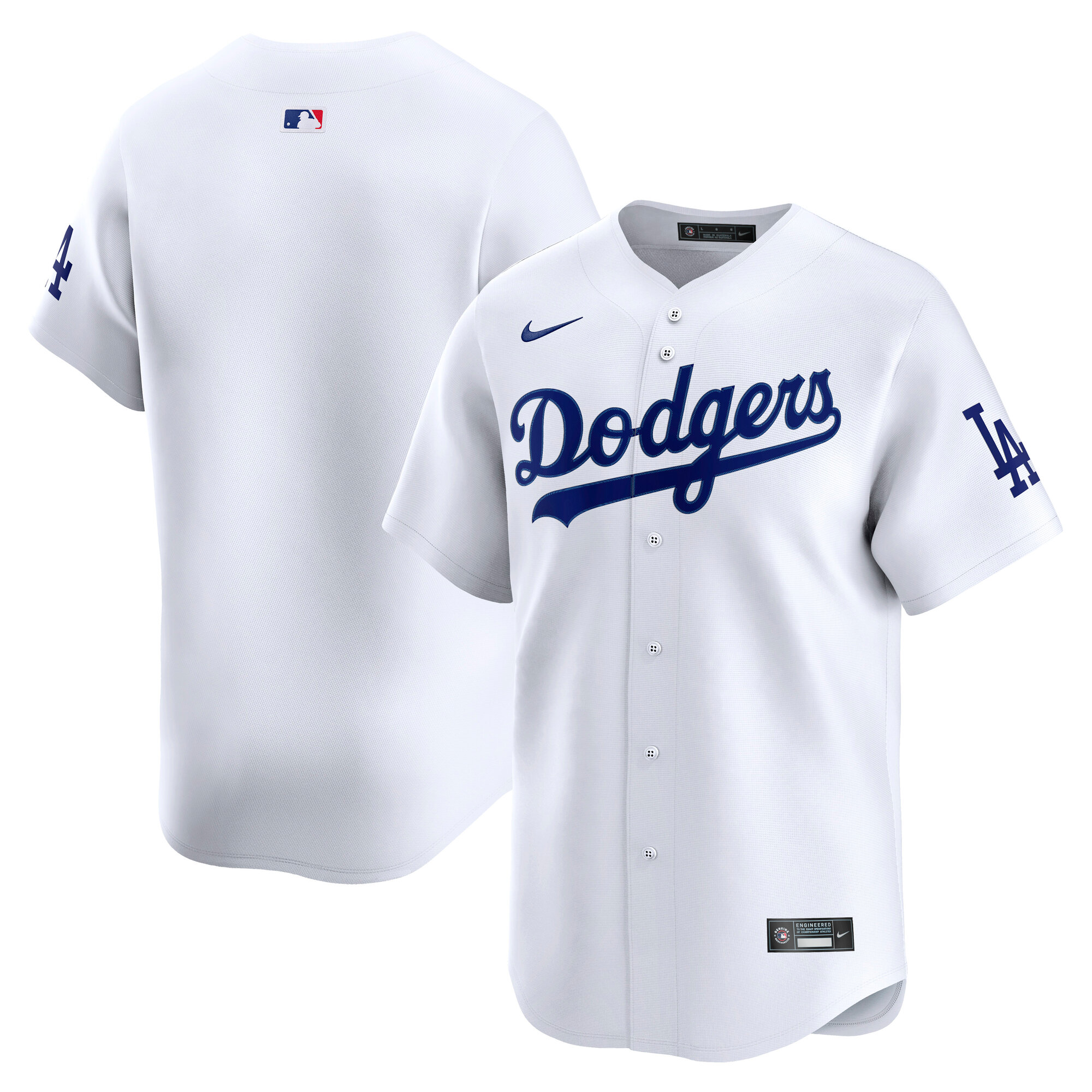 Men's Los Angeles Dodgers White Home Limited Baseball Jersey 