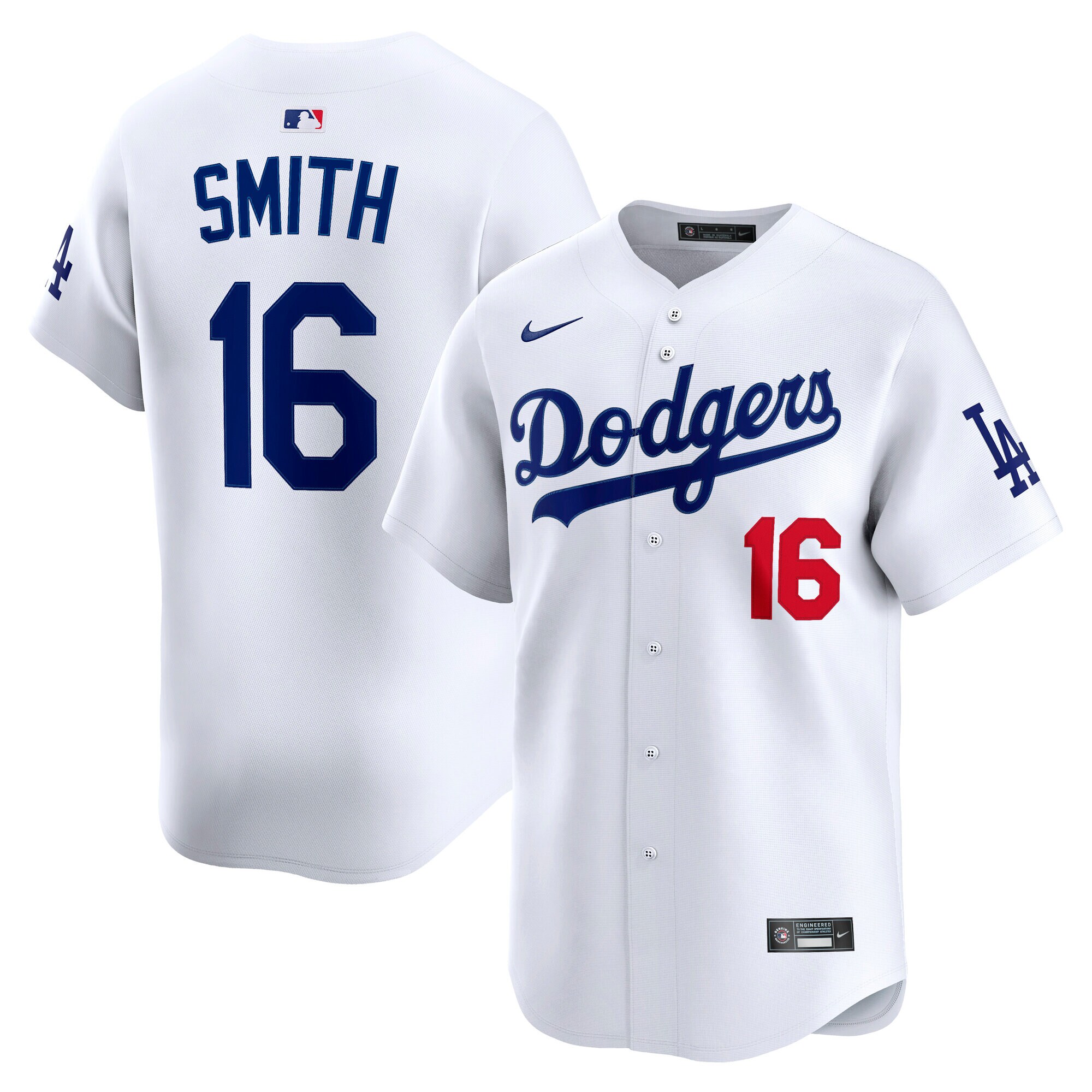 Men's Los Angeles Dodgers Will Smith White Alternate Limited Player Baseball Jersey 