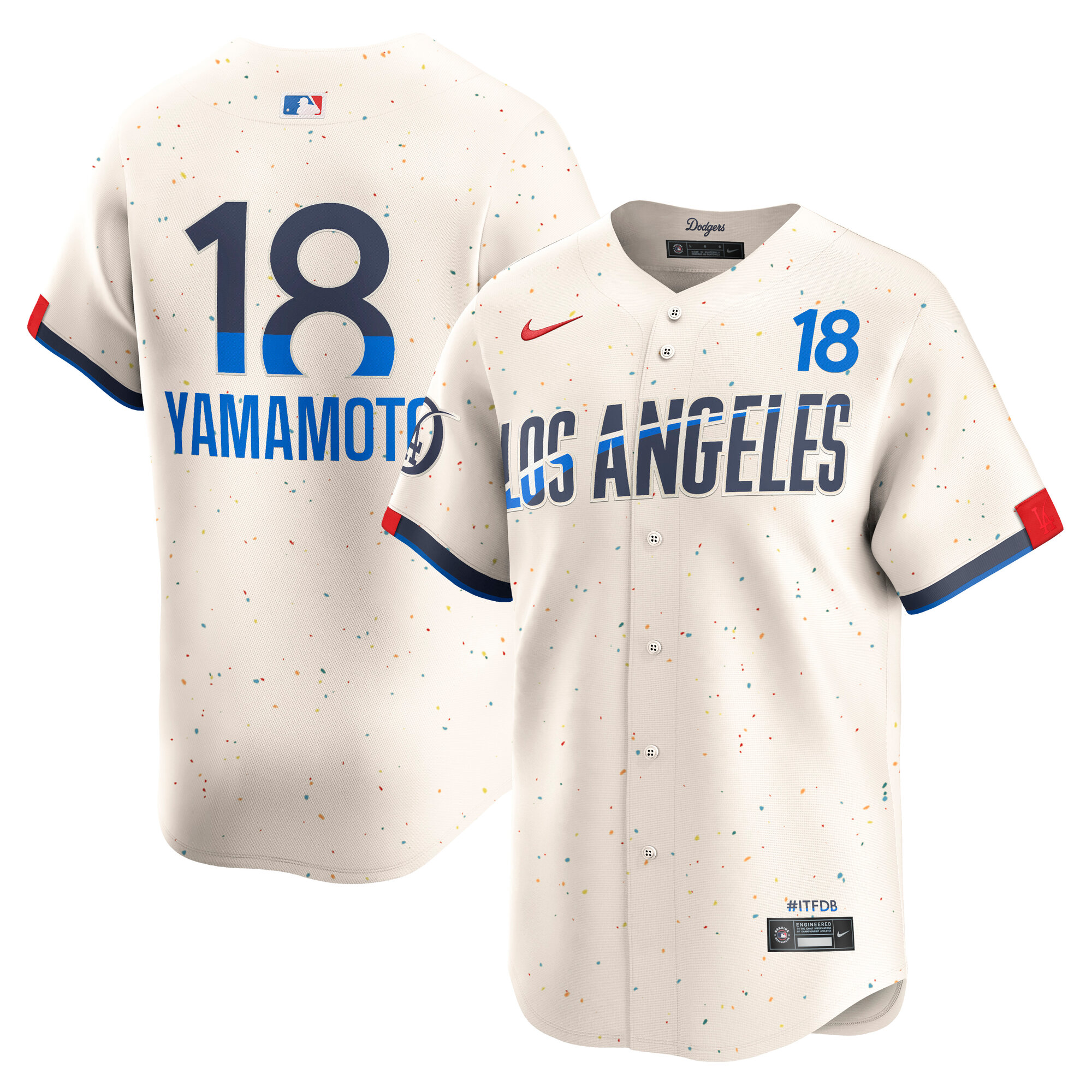 Men's Los Angeles Dodgers Yoshinobu Yamamoto Cream City Connect Limited Player Baseball Jersey 
