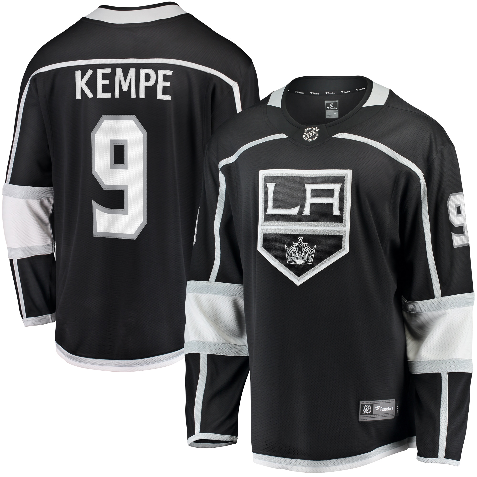 Men's Los Angeles Kings Adrian Kempe Black Home Premier Breakaway Player Hockey Jersey - JS689 