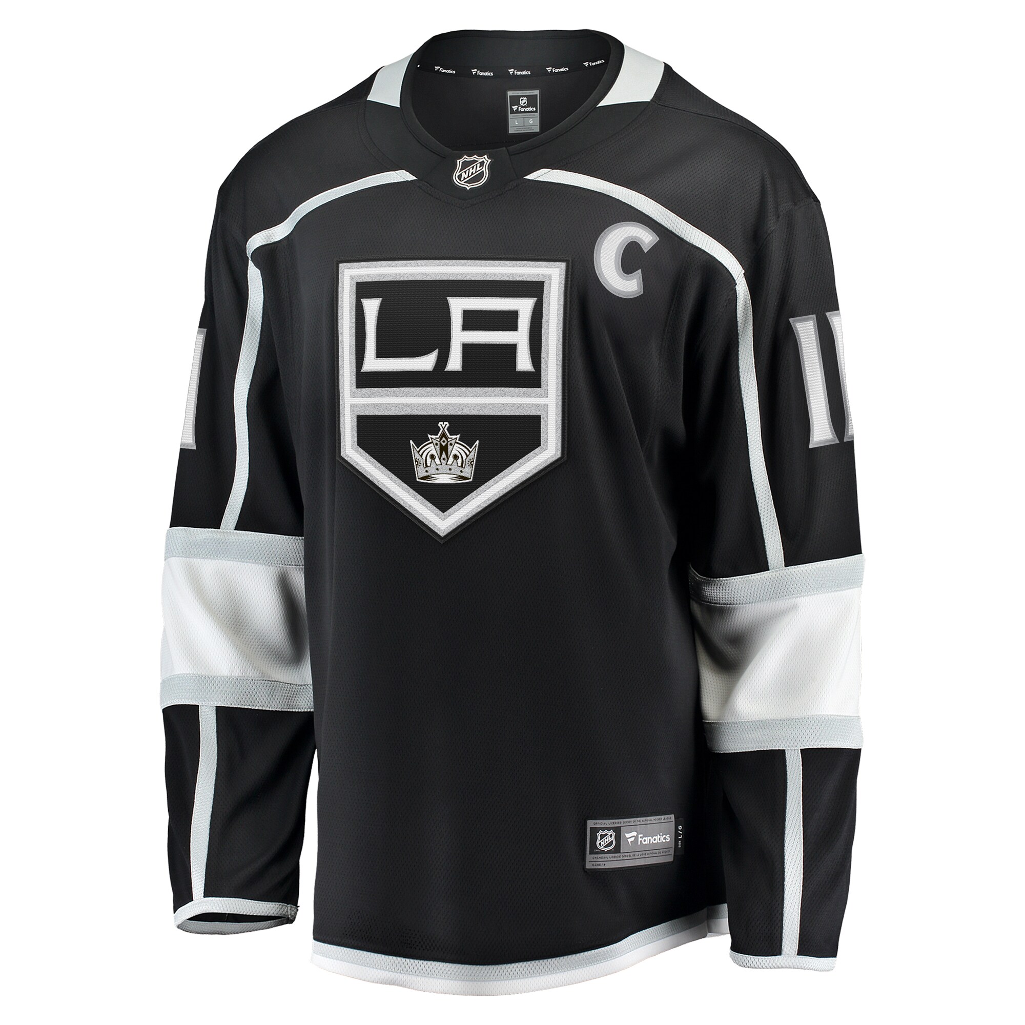 Alternative view of Men's Los Angeles Kings Anze Kopitar Black Home Breakaway Hockey Jersey - JS772 