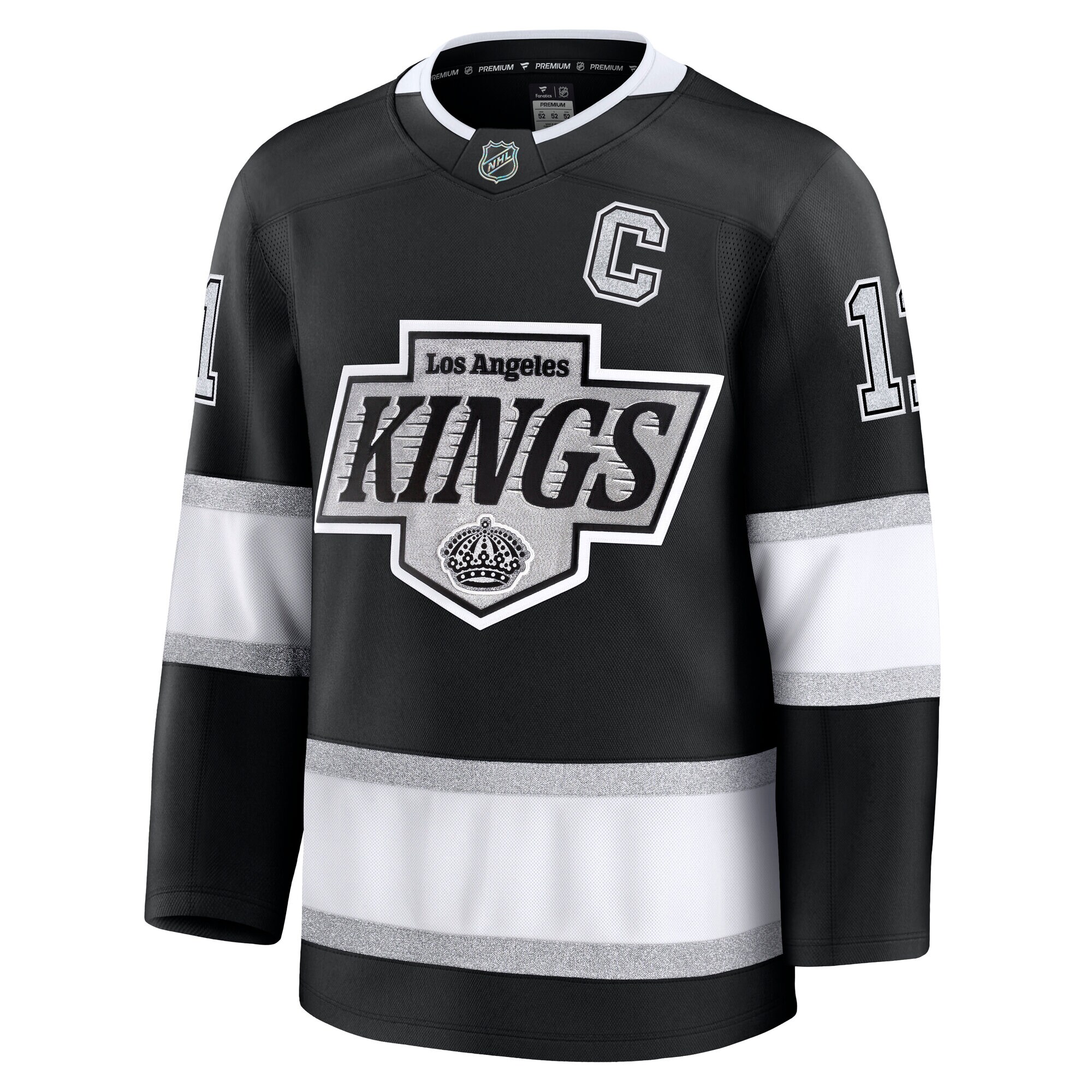 Alternative view of Men's Los Angeles Kings Anze Kopitar Black Home Premium Hockey Jersey - JS963 