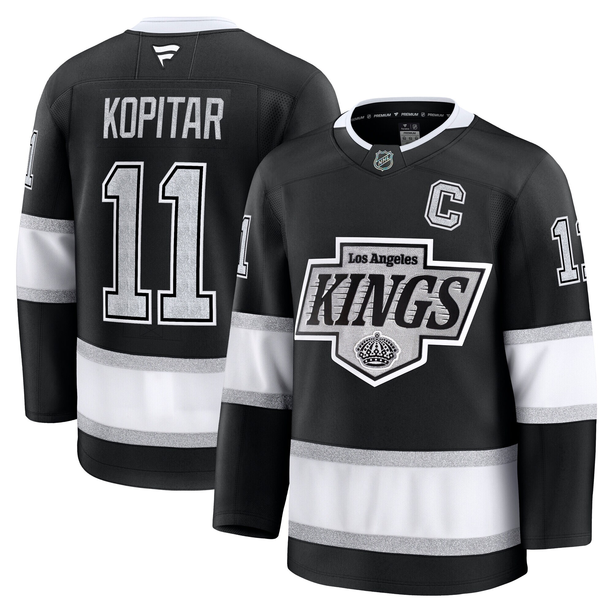 Men's Los Angeles Kings Anze Kopitar Black Home Premium Hockey Jersey - JS963 