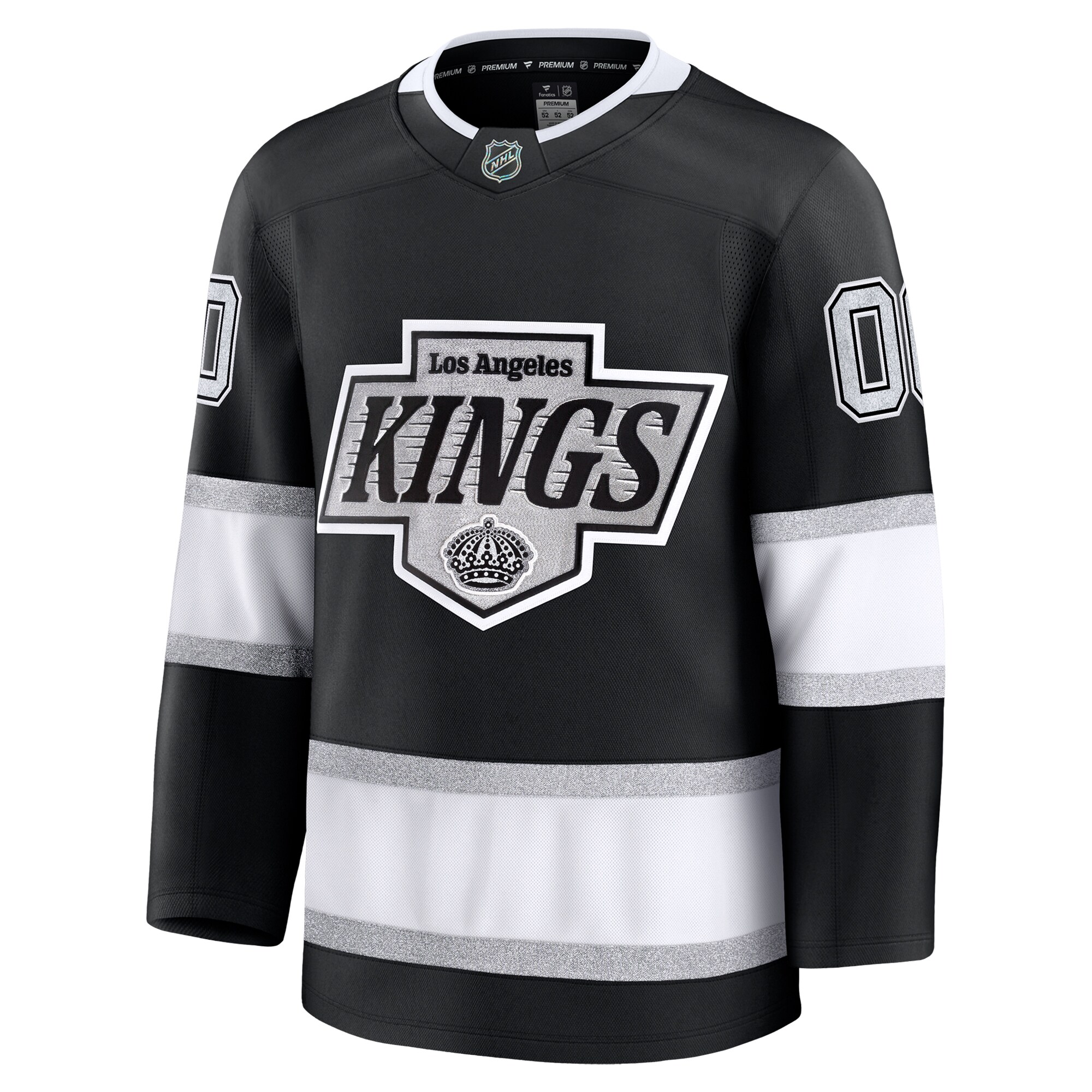 Alternative view of Men's Los Angeles Kings Black Home Premium Custom Hockey Jersey - JS809 