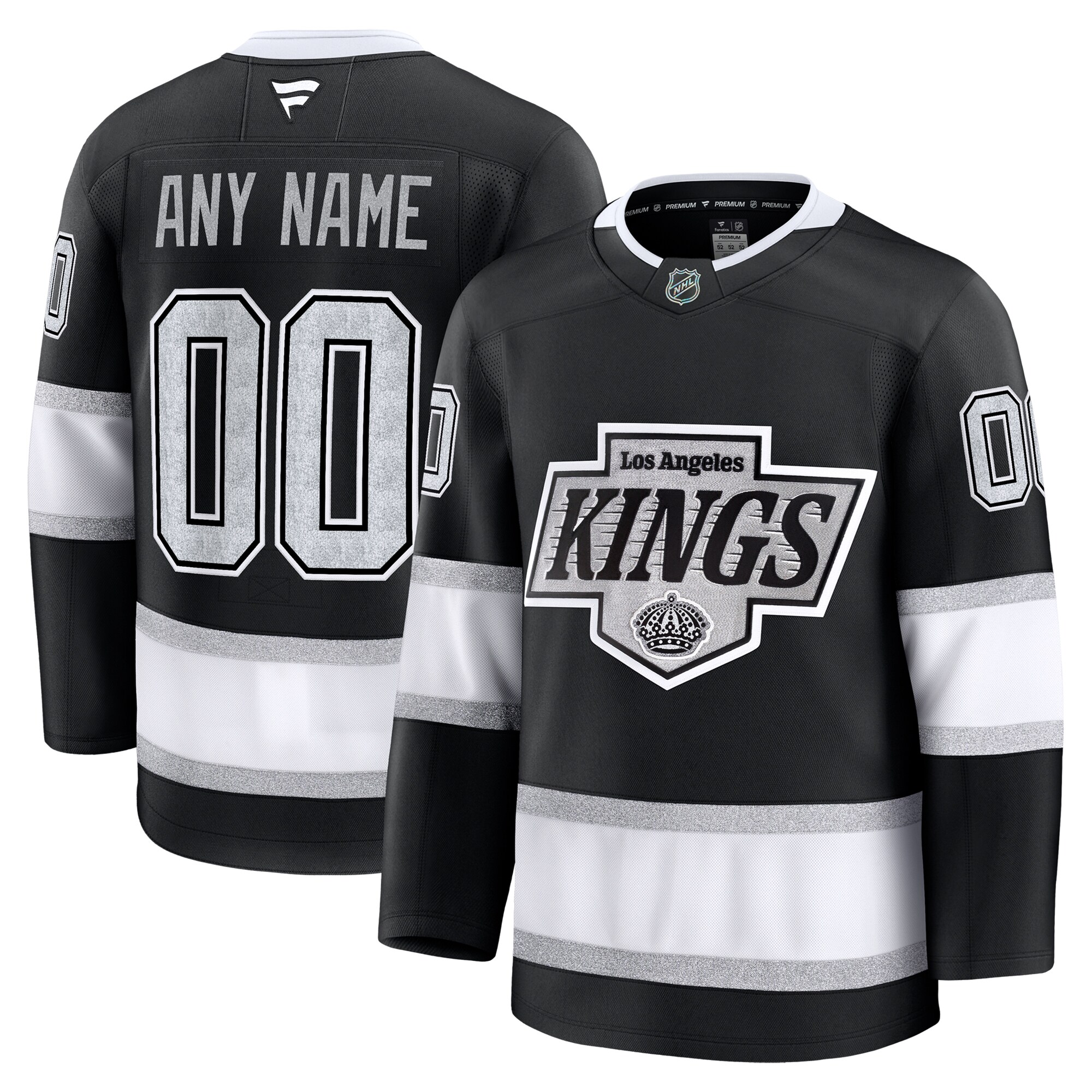 Men's Los Angeles Kings Black Home Premium Custom Hockey Jersey - JS809 