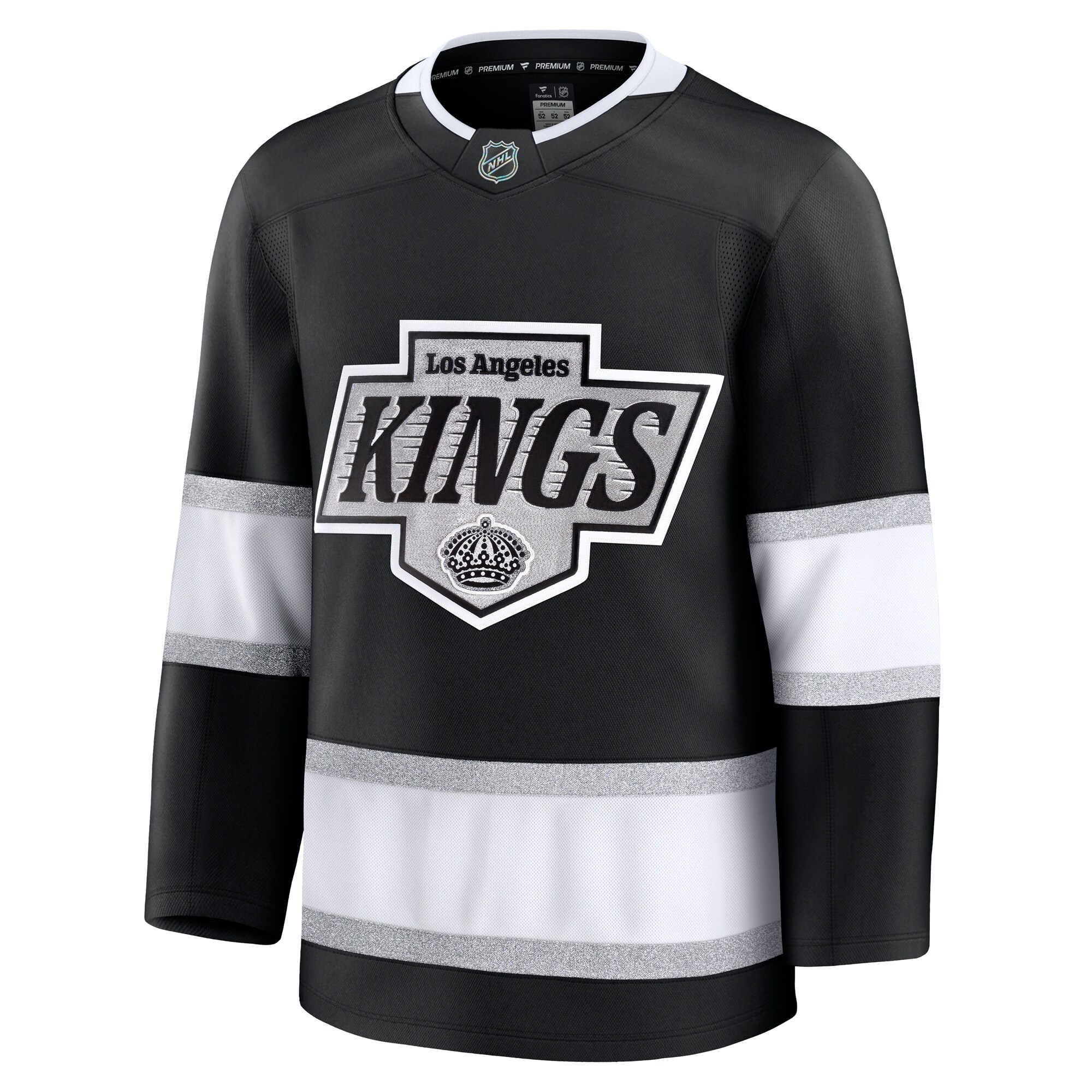 Alternative view of Men's Los Angeles Kings Black Home Premium Hockey Jersey - JS784 