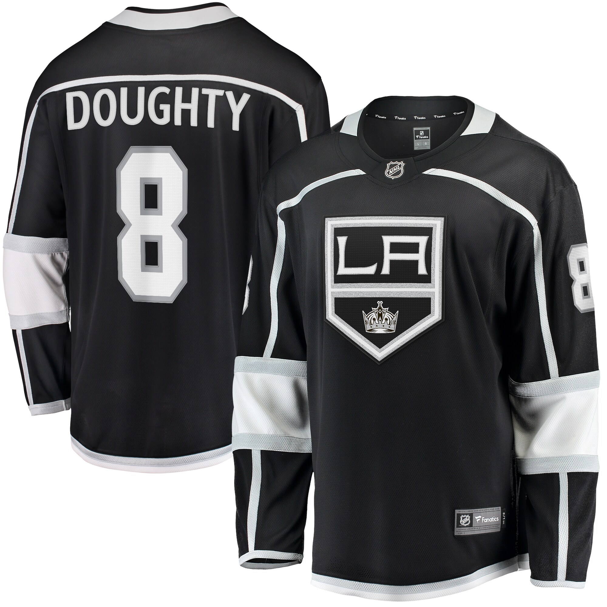 Men's Los Angeles Kings Drew Doughty Black Home Breakaway Hockey Jersey - JS647 