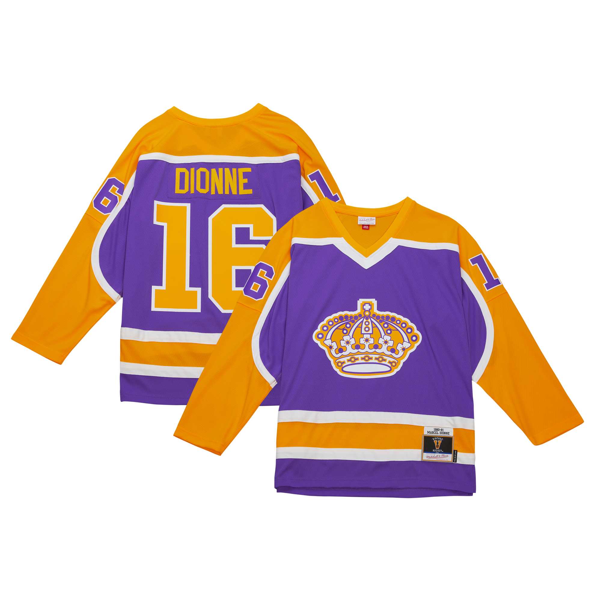 Men's Los Angeles Kings Marcel Dionne Mitchell & Ness Purple 1980/81 Blue Line Player Hockey Jersey - JS203 