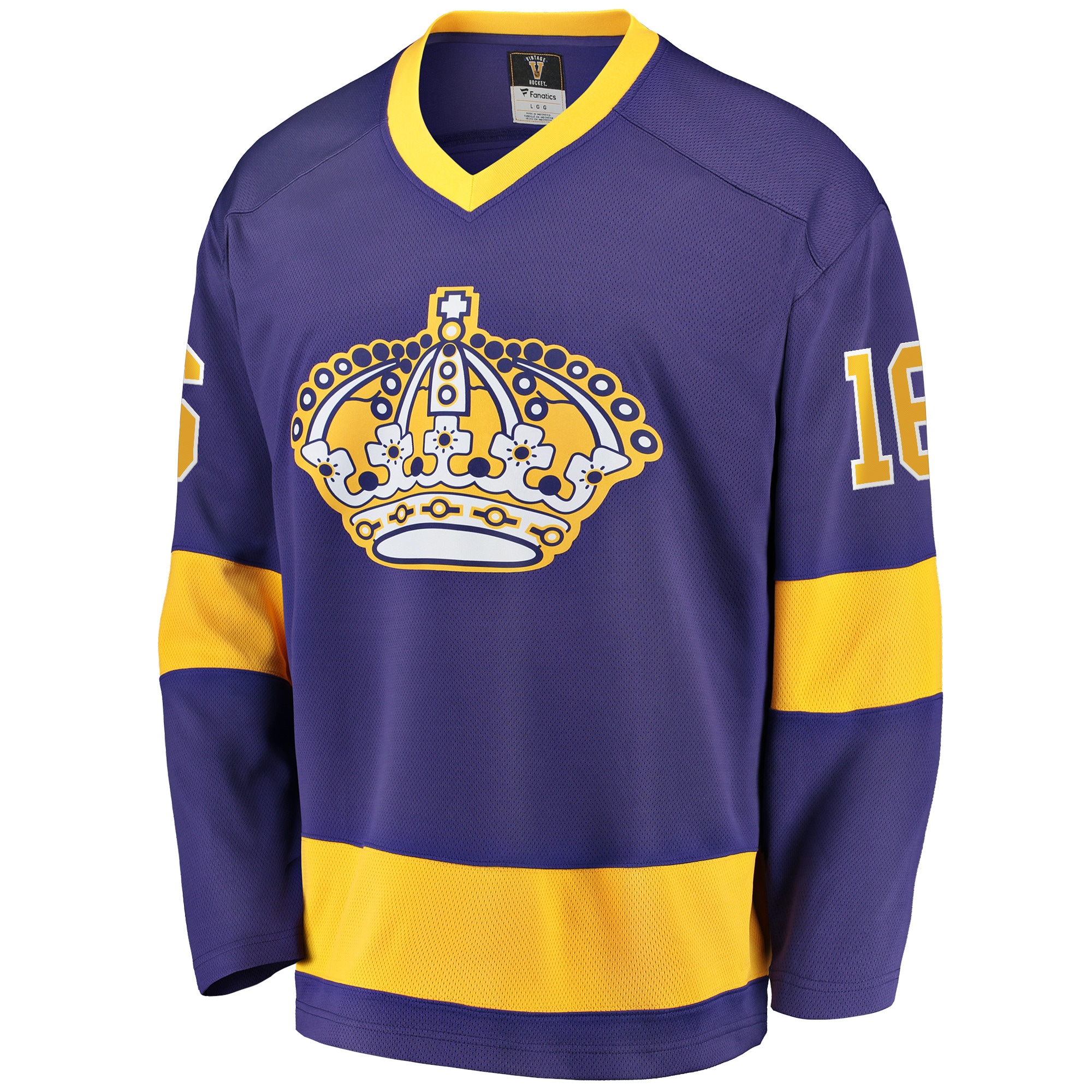 Alternative view of Men's Los Angeles Kings Marcel Dionne Purple Premier Breakaway Retired Player Hockey Jersey - JS348 