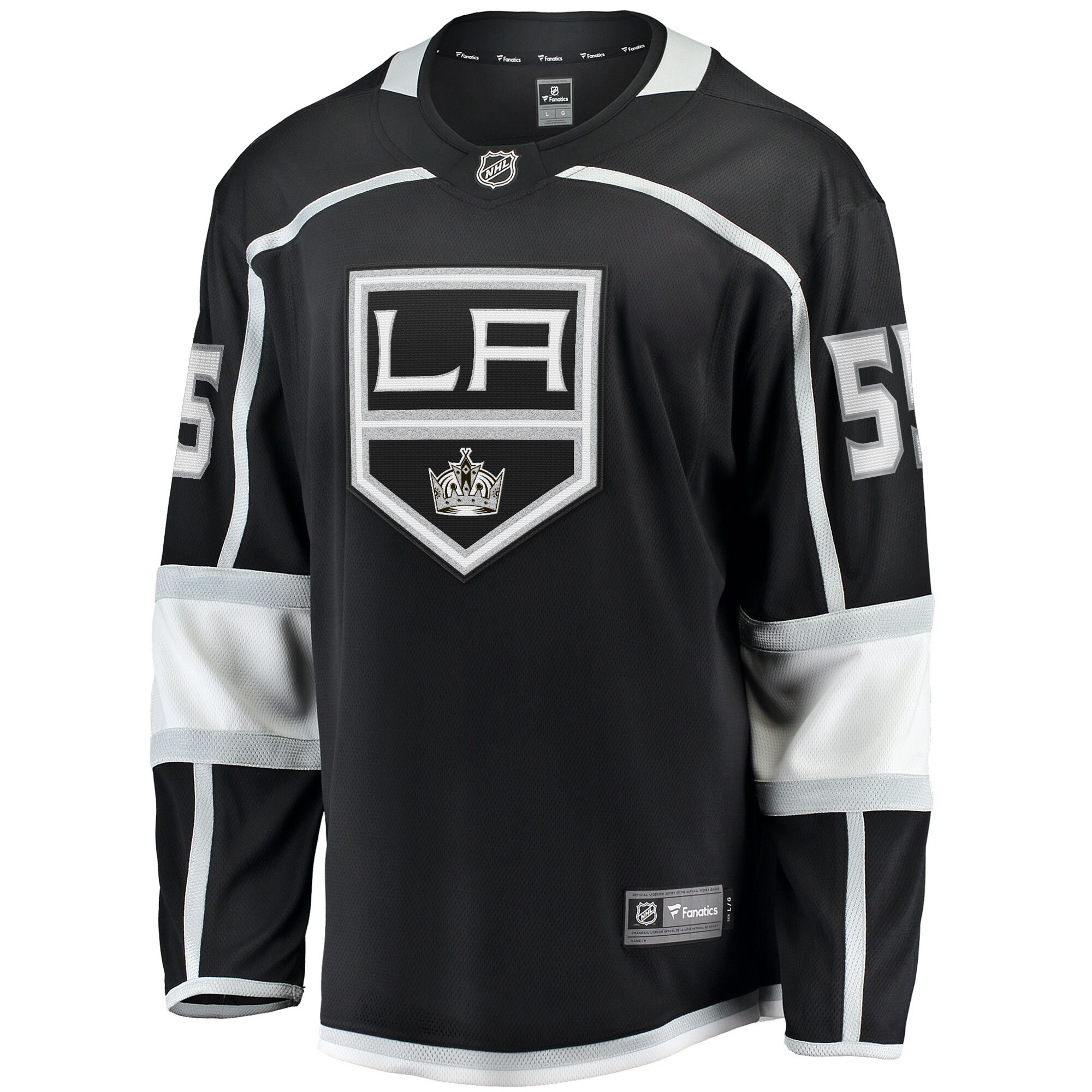 Alternative view of Men's Los Angeles Kings Quinton Byfield Black Home Team Breakaway Player Hockey Jersey - JS801 